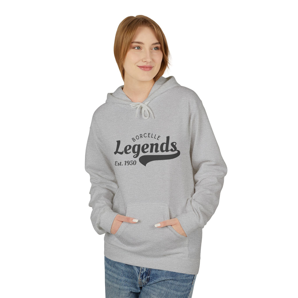 Retro Legends Fleece Hoodie, Cozy Unisex Sweatshirt, Perfect Gift for Sports Lovers, Casual Wear, Est. 1950
