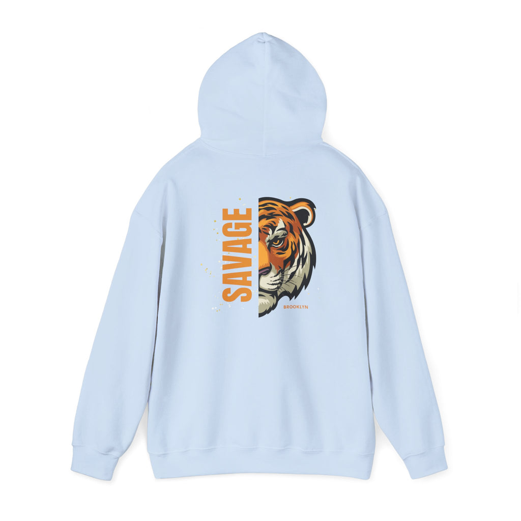 Savage Tiger Unisex Hoodie, Vintage Sweatshirt, Animal Lovers Apparel, Gift for Him/Her, Casual Streetwear, Cozy Layering