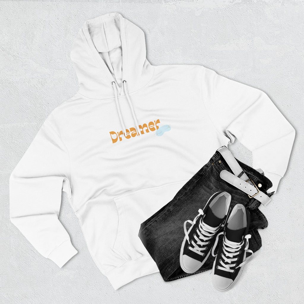 Dreamer Three-Panel Fleece Hoodie | Cozy Sweatshirt, Gift for Dreamers, Casual Wear, Inspirational Apparel, Everyday Comfort