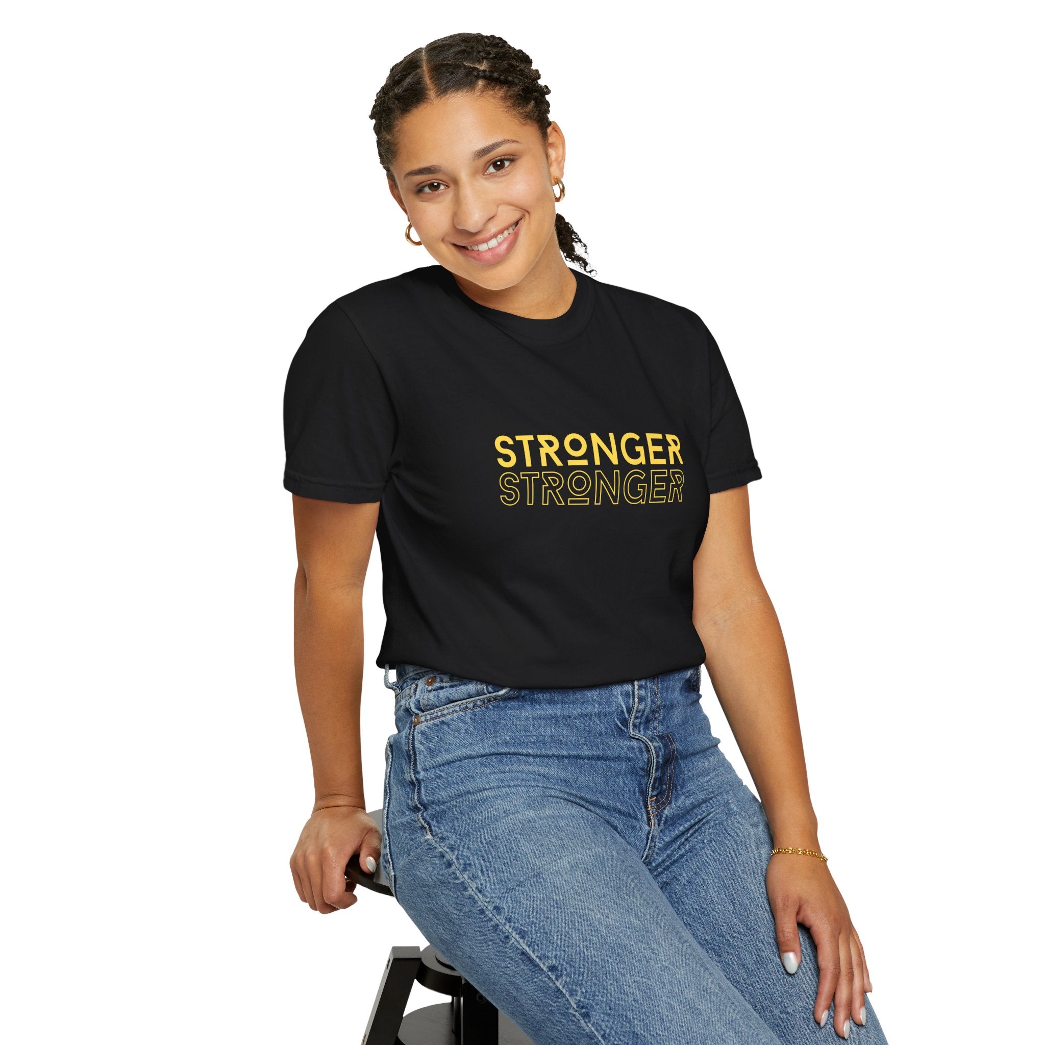 Stronger Unisex Garment-Dyed T-Shirt | Casual Tee, Motivational Shirt, Gift for Fitness Lovers, Summer Style, Everyday Wear