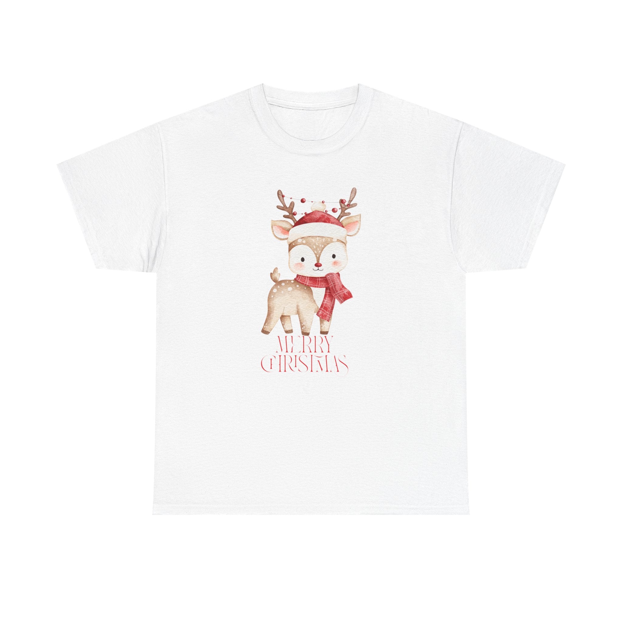 Kids' Cute Reindeer Christmas Tee – Merry Christmas Woodland Holiday Shirt