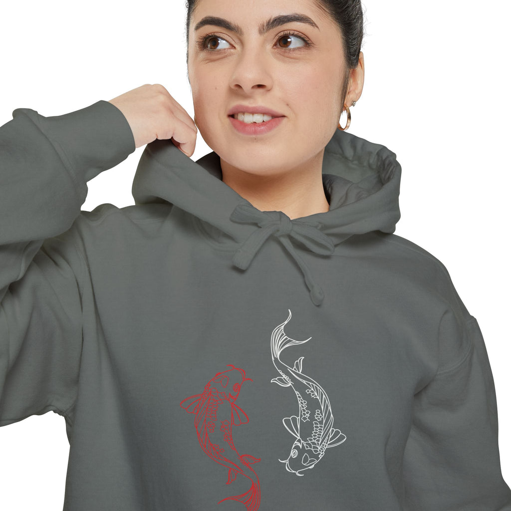 Charming Mermaid Garment-Dyed Hoodie - Cozy Unisex Fashion for Beach Lovers, Casual Wear, Gift Ideas for Ocean Lovers, Summer Chill