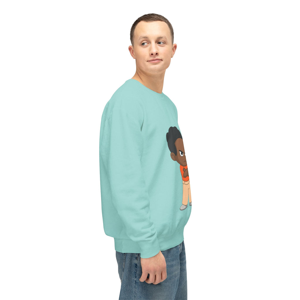 Playful Cartoon Crewneck Sweatshirt | Funny Lightweight Sweatshirt for Kids & Teens, Birthday Gift, Casualwear, Seasonal Comfort