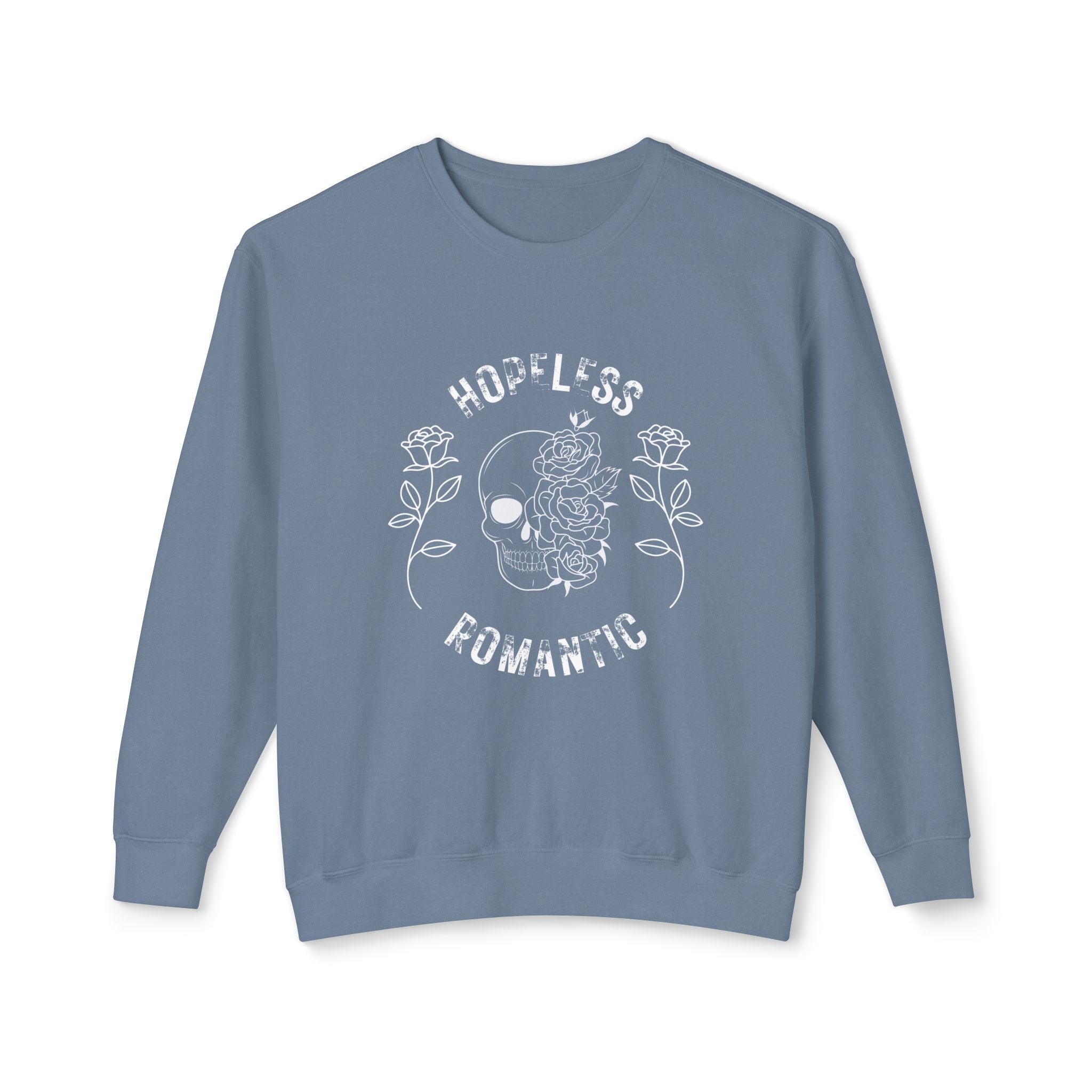 Hopeless Romantic Sweatshirt, Unisex Lightweight Crewneck Sweater, Cute Gift for Her, Fall Fashion, Casual Wear, Cozy Loungewear