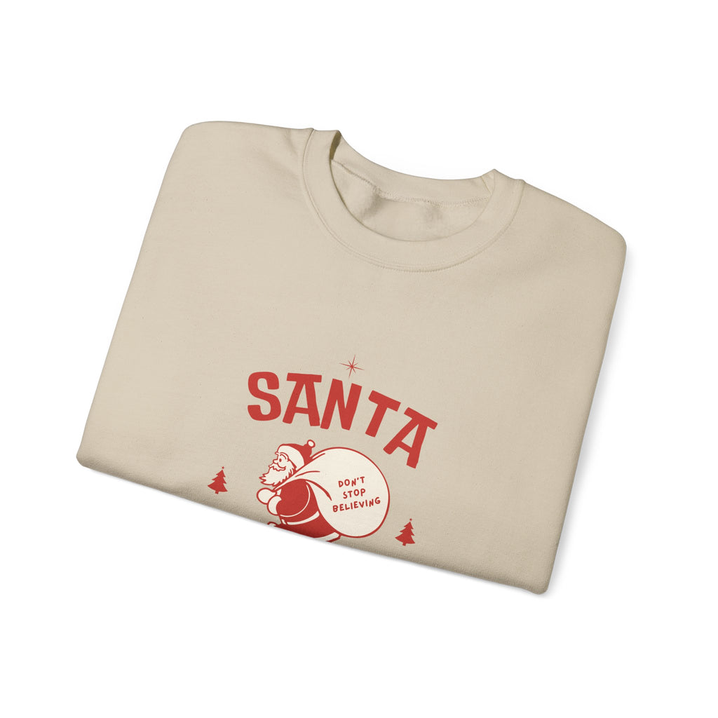 Santa Squad Crewneck Sweatshirt — Retro Santa Graphic Christmas Sweater