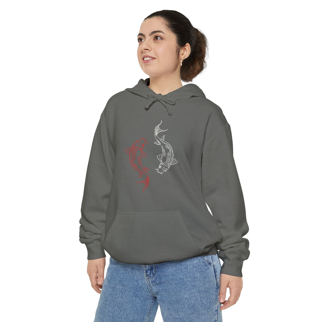 Charming Mermaid Garment-Dyed Hoodie - Cozy Unisex Fashion for Beach Lovers, Casual Wear, Gift Ideas for Ocean Lovers, Summer Chill