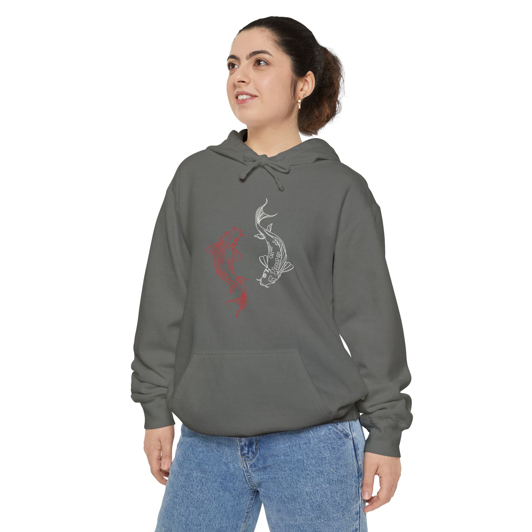 Charming Mermaid Garment-Dyed Hoodie - Cozy Unisex Fashion for Beach Lovers, Casual Wear, Gift Ideas for Ocean Lovers, Summer Chill