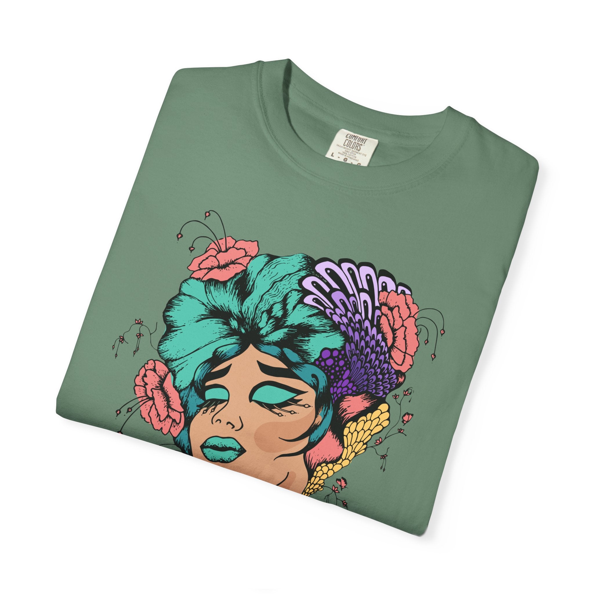 Floral Fantasy T-Shirt | Artistic Graphic Tee for Nature Lovers, Unique Gift, Casual Wear, Eco-Friendly Fashion