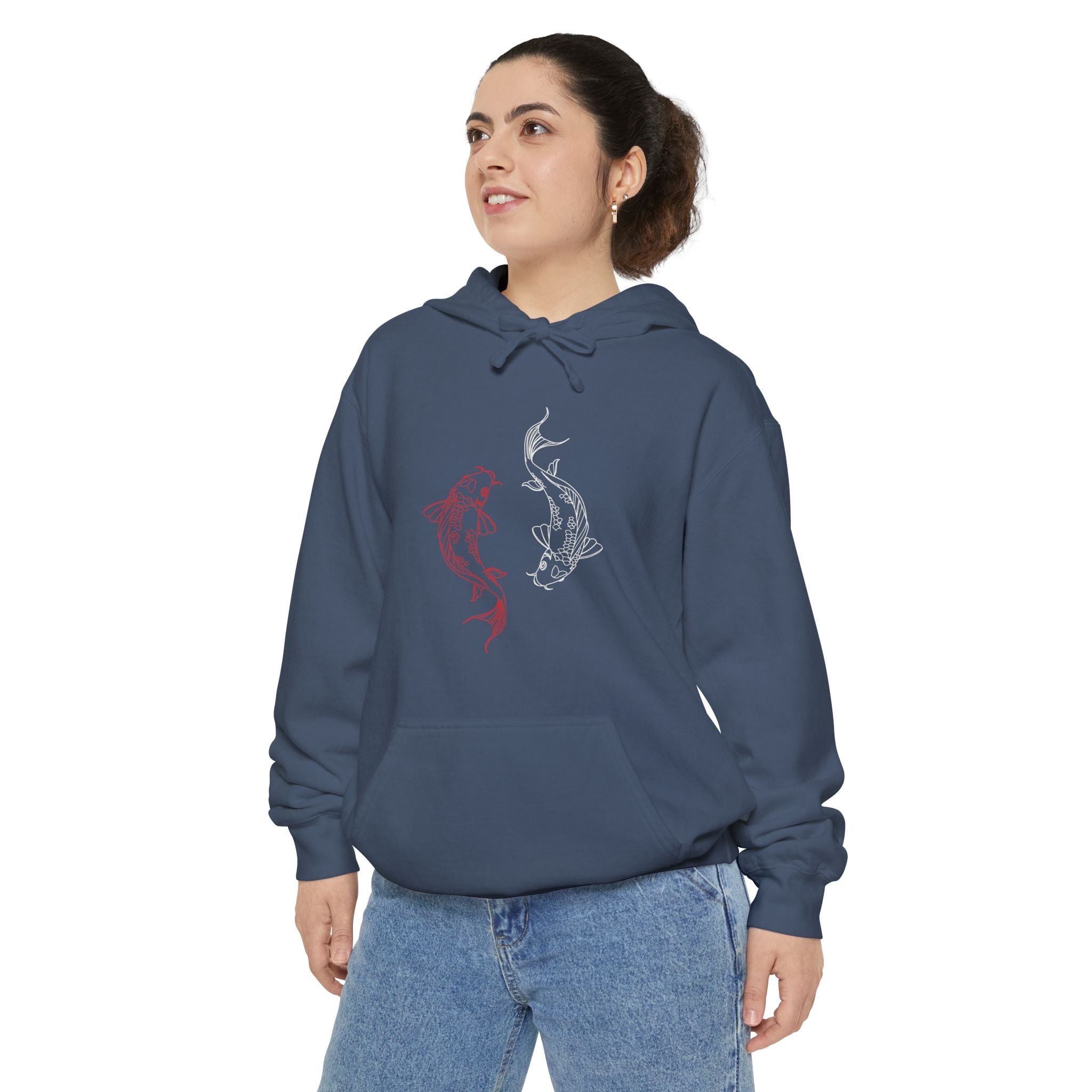 Charming Mermaid Garment-Dyed Hoodie - Cozy Unisex Fashion for Beach Lovers, Casual Wear, Gift Ideas for Ocean Lovers, Summer Chill