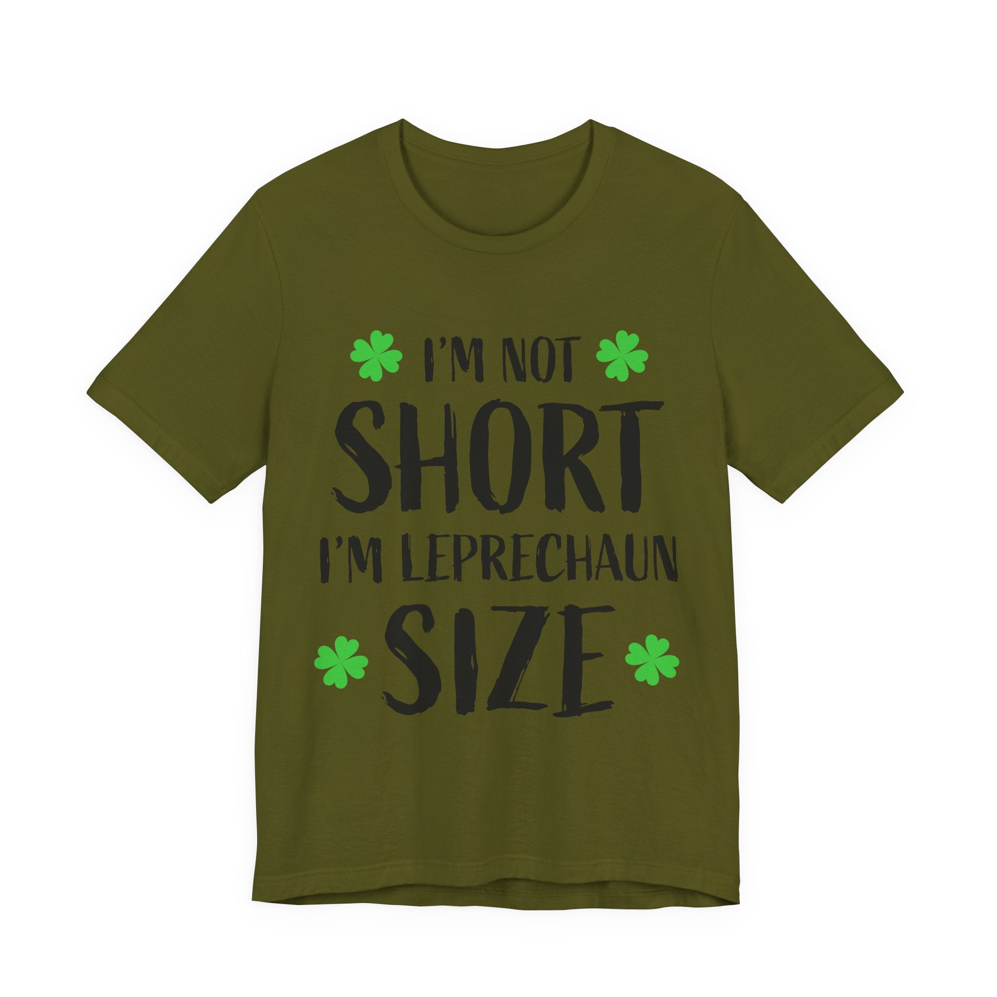 St. Patrick's Day Tee, Leprechaun Size Shirt, Unisex Graphic Tee, Funny Irish T-shirt, Short Stature Humor Apparel