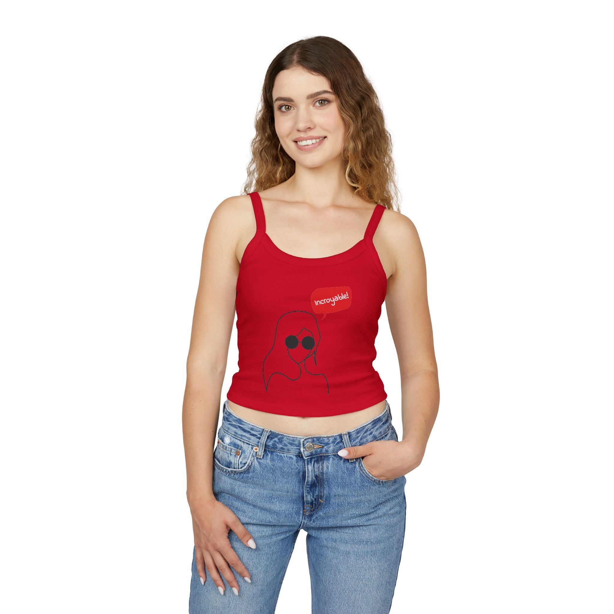 Chic Women's Spaghetti Strap Tank Top - Trendy Summer Apparel, Perfect Gift, Casual Wear, Festival Outfit, Vacation Style