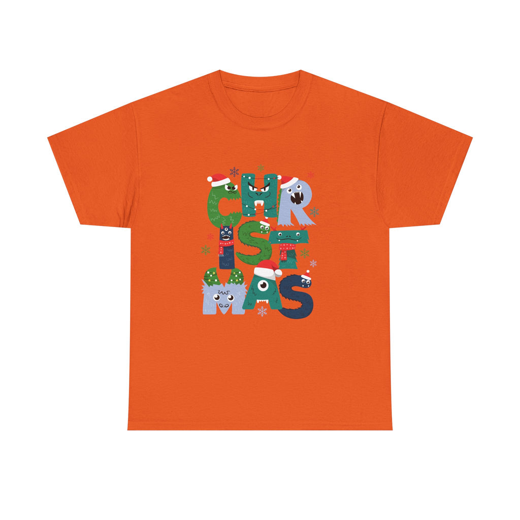 Christmas Graphic Tee — Cute Holiday "CHRISTMAS" Lettering T‑Shirt