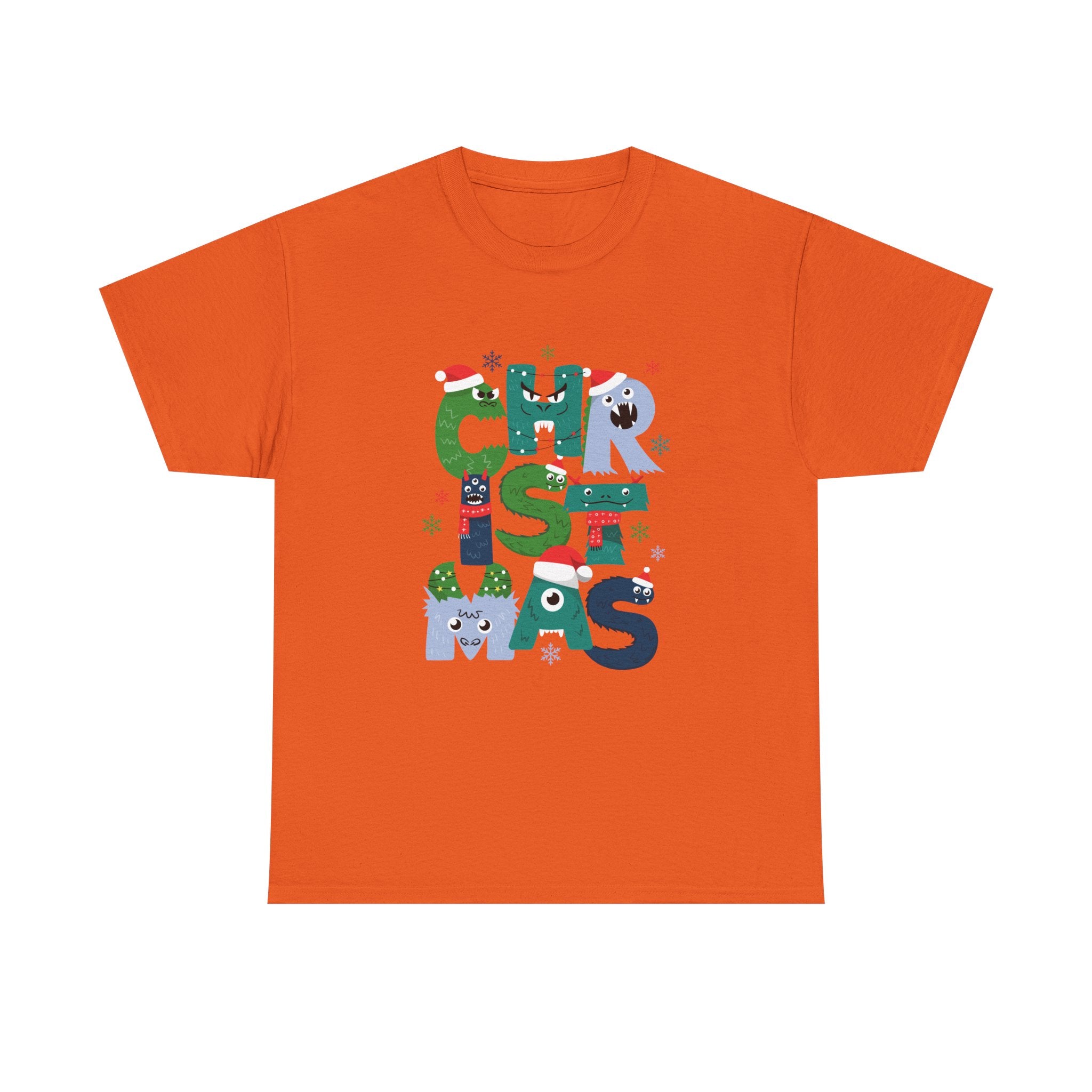 Christmas Graphic Tee — Cute Holiday "CHRISTMAS" Lettering T‑Shirt