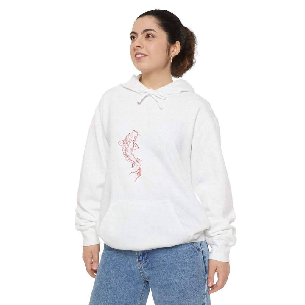 Charming Mermaid Garment-Dyed Hoodie - Cozy Unisex Fashion for Beach Lovers, Casual Wear, Gift Ideas for Ocean Lovers, Summer Chill