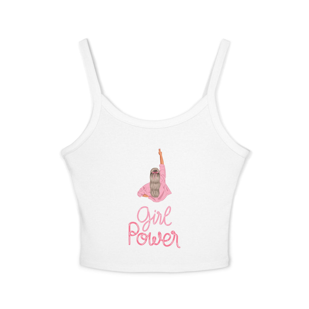 Empowering Women's Spaghetti Strap Tank Top - Girl Power Graphic, Summer Wear, Casual Style, Gift for Her, Feminism Fashion