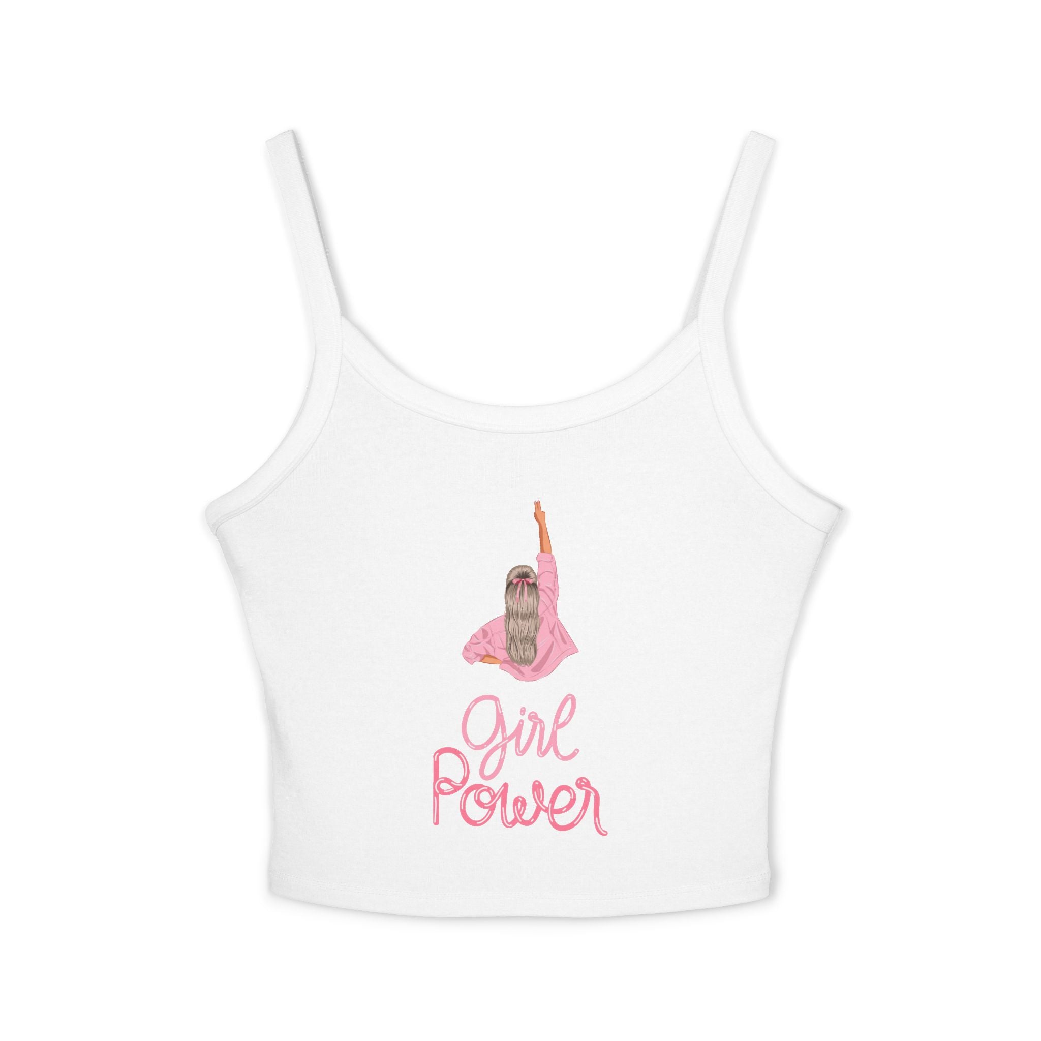 Empowering Women's Spaghetti Strap Tank Top - Girl Power Graphic, Summer Wear, Casual Style, Gift for Her, Feminism Fashion