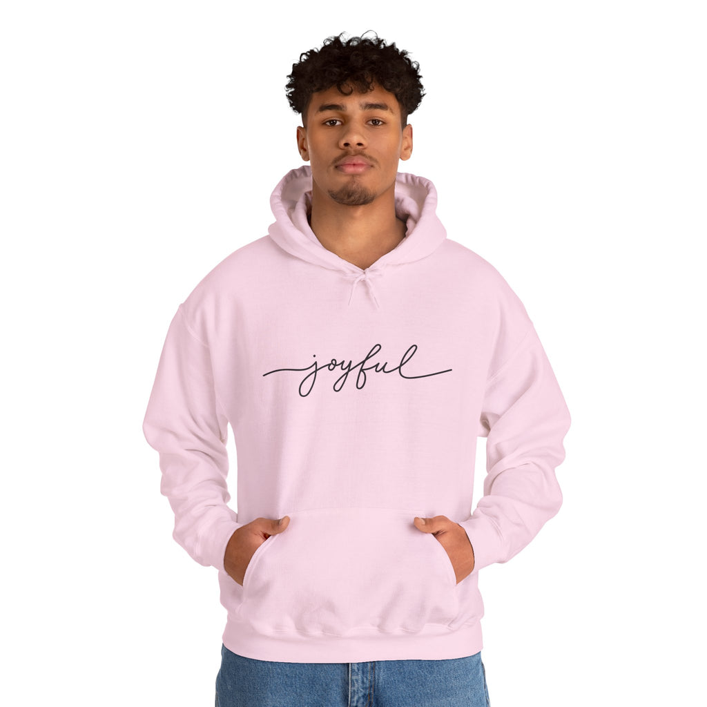 Joyful Hoodie for Comfort and Cheer, Unisex Sweatshirt for Gifts, Everyday Wear, Cozy Handmade Apparel, Celebration Outfit, Relaxed Style