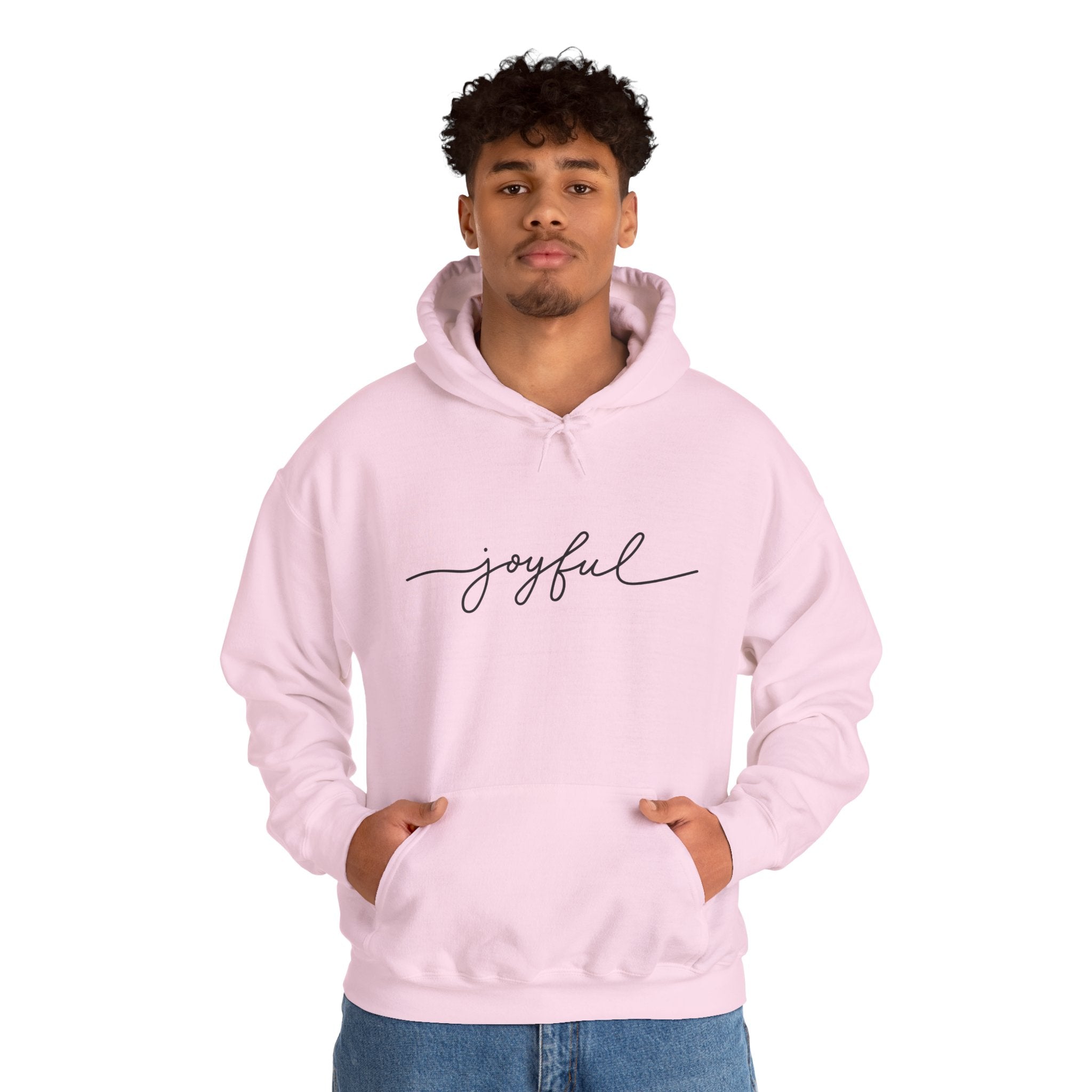 Joyful Hoodie for Comfort and Cheer, Unisex Sweatshirt for Gifts, Everyday Wear, Cozy Handmade Apparel, Celebration Outfit, Relaxed Style