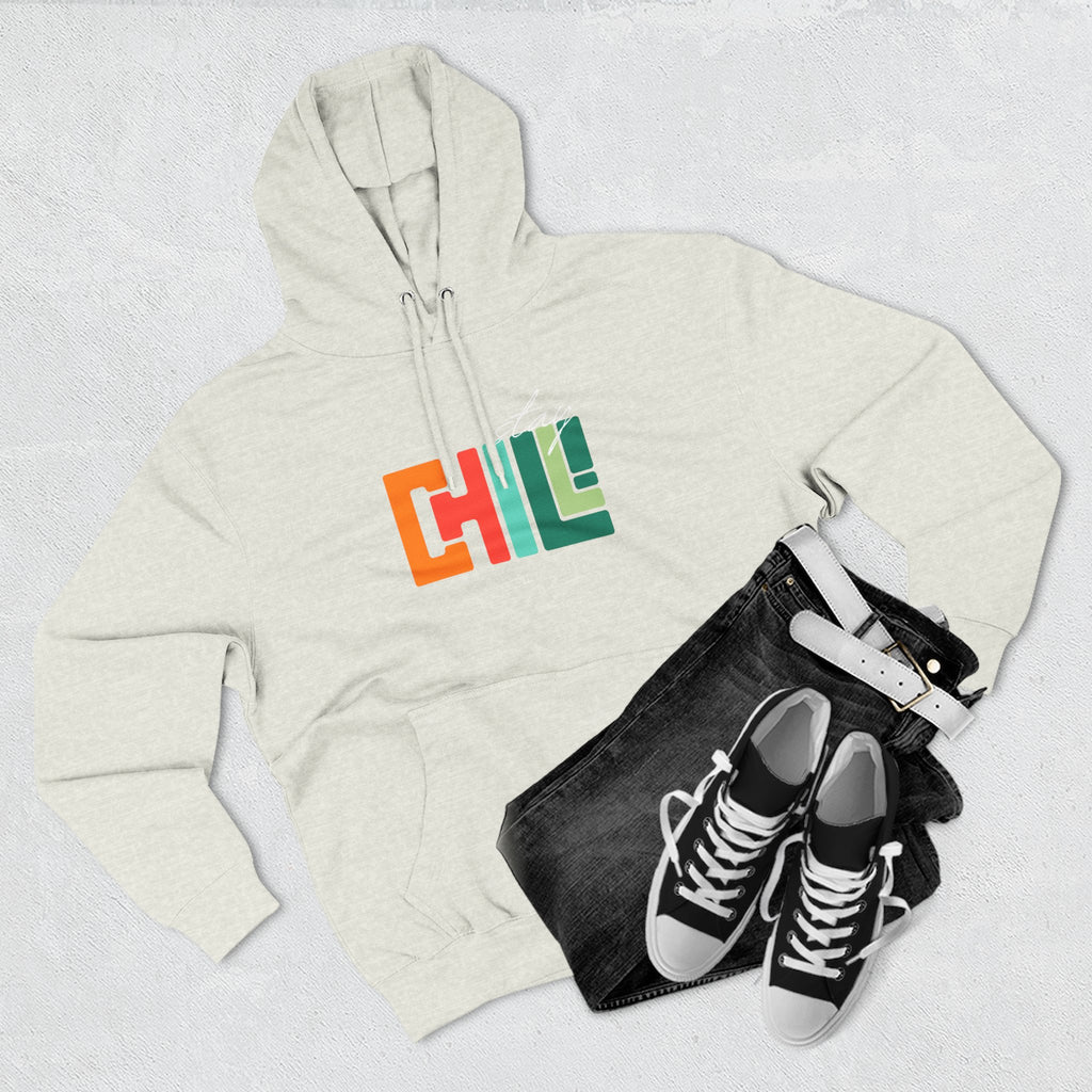 Chill Vibes Three-Panel Fleece Hoodie | Cozy Sweatshirt for Relaxation, Perfect for Gifts, Fashion, and Casual Wear