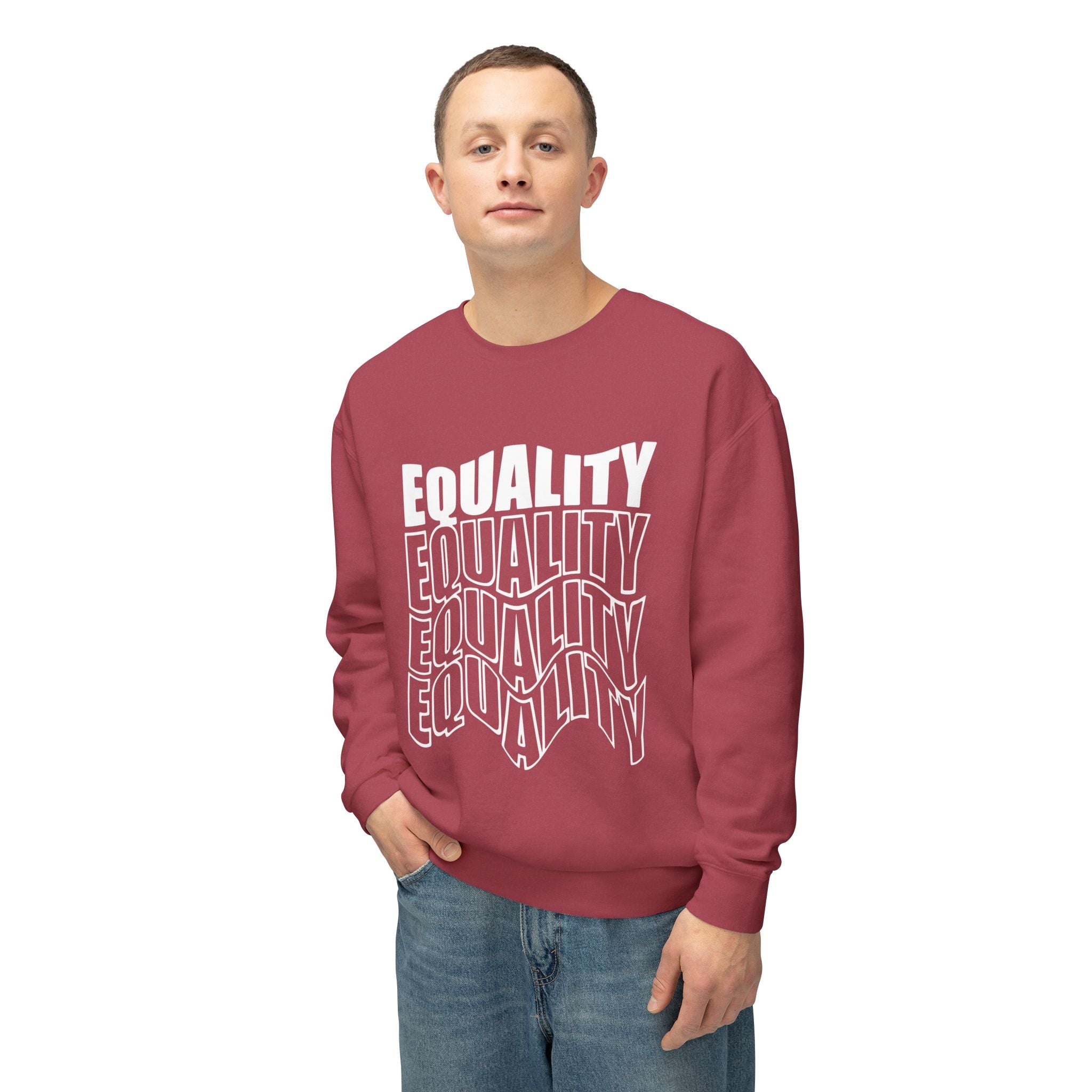 Equality Crewneck Sweatshirt | Unisex Lightweight Pullover, Casual Wear, Equality Message, Gift for Activists, Everyday Comfort