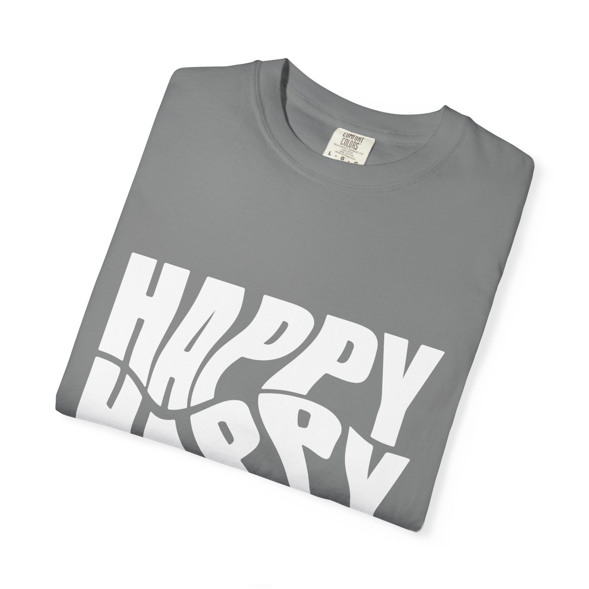 Happy Vibes Unisex Garment-Dyed T-shirt | Positive Affirmation Tee, Casual Wear, Gift for Friends, Summer Style, Comfort Apparel