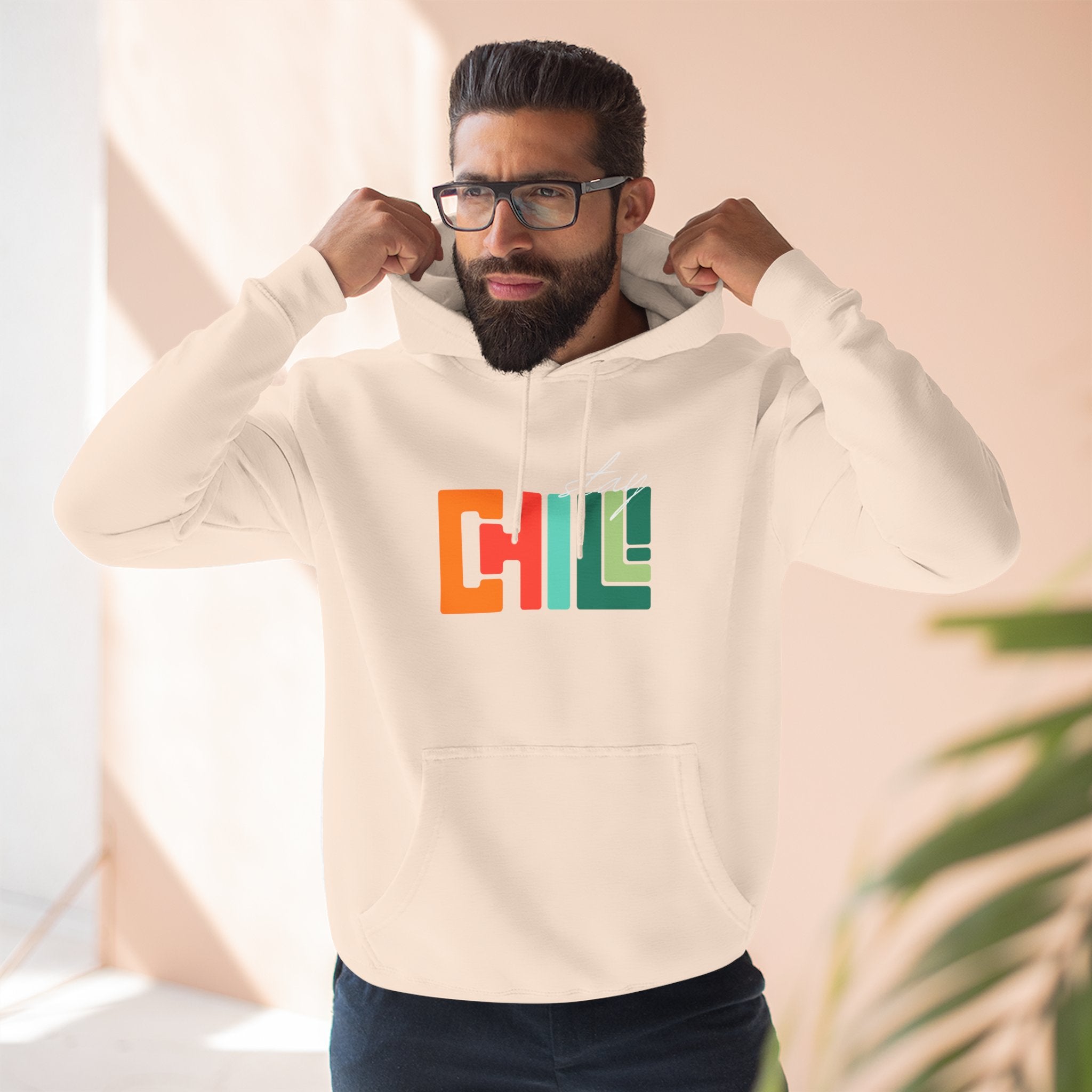Chill Vibes Three-Panel Fleece Hoodie | Cozy Sweatshirt for Relaxation, Perfect for Gifts, Fashion, and Casual Wear