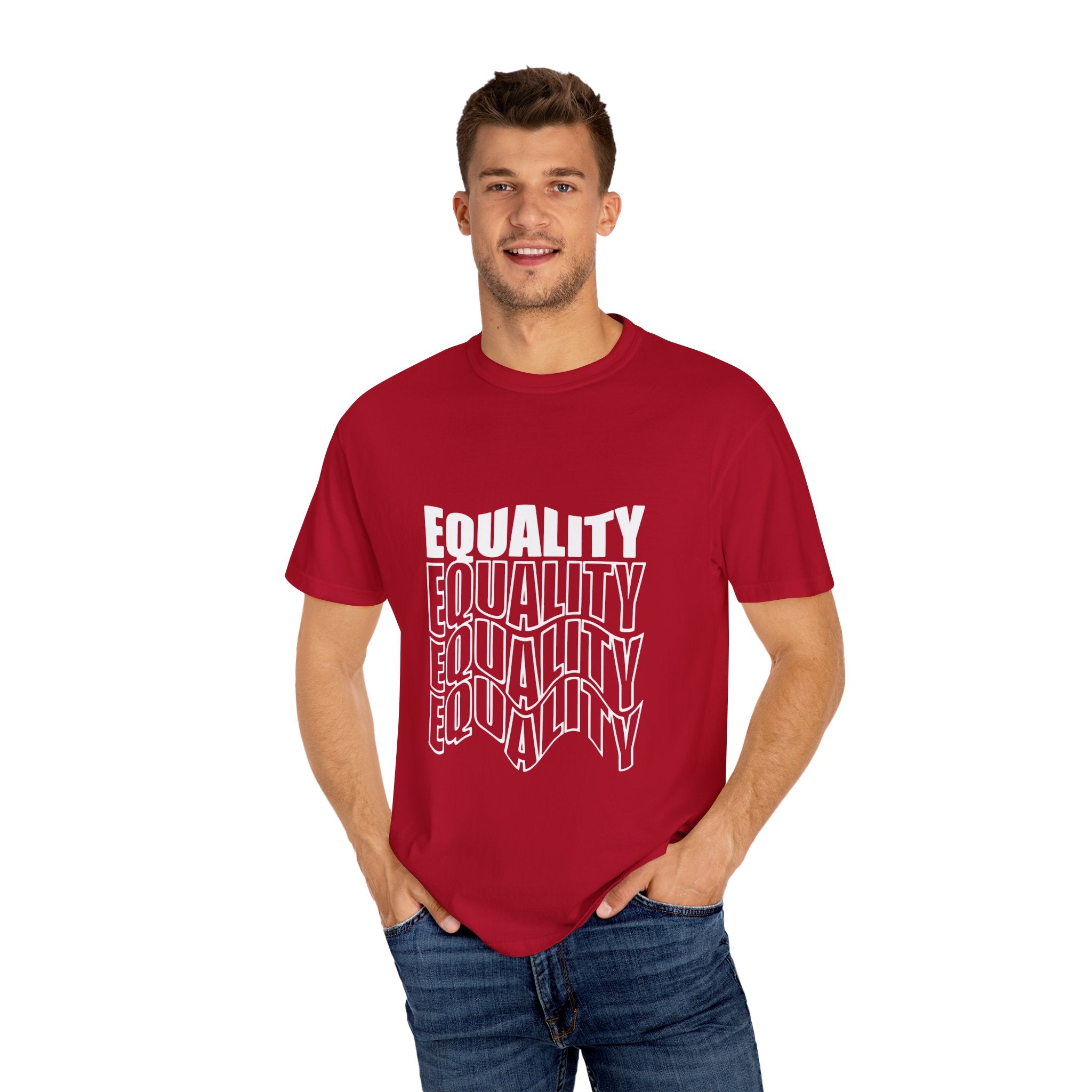 Equality Unisex Garment-Dyed T-shirt | Bold Statement Tee, LGBTQ+ Pride Apparel, Casual Wear, Gift for Activists, Equality Awareness