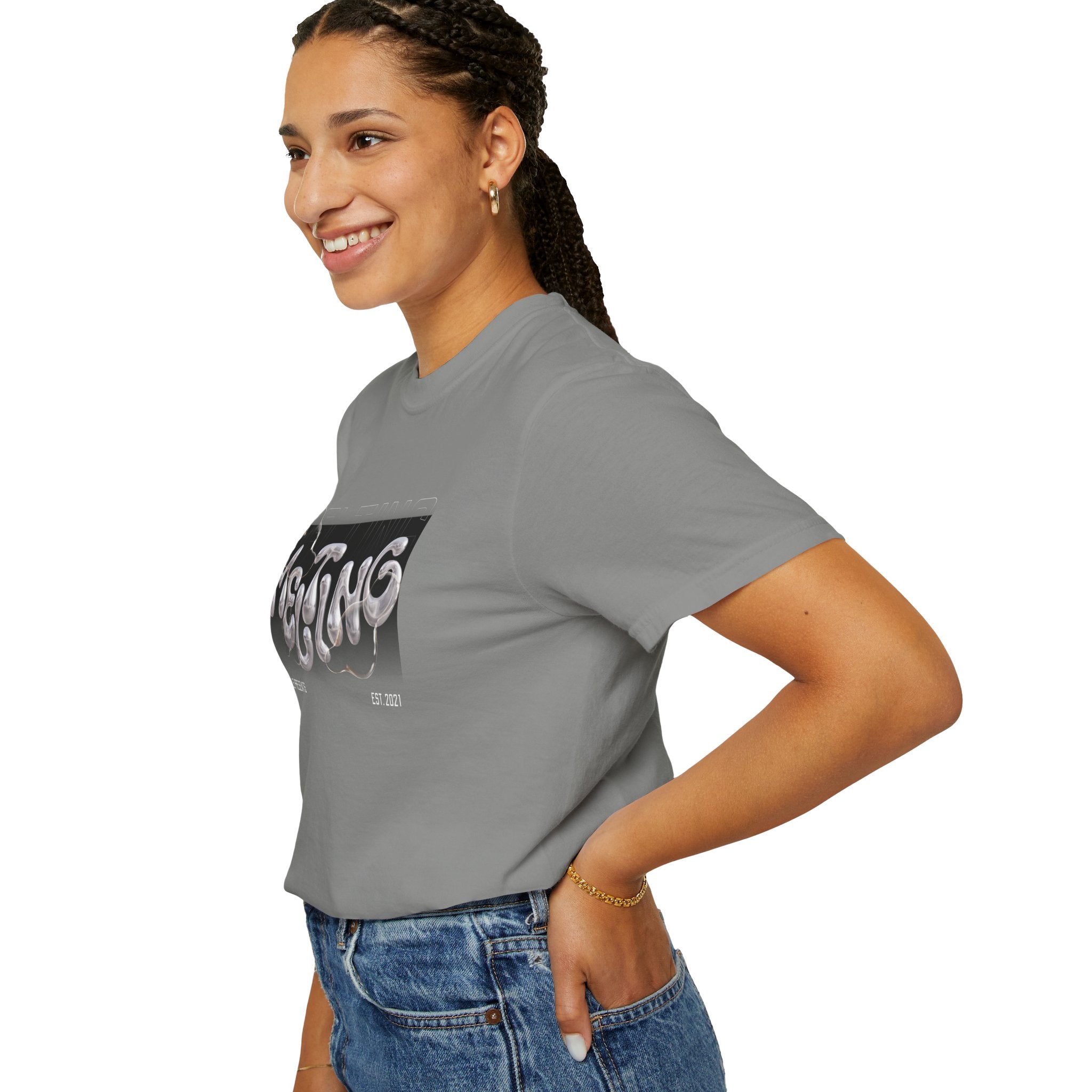 Melting Vibes Unisex Garment-Dyed T-shirt | Cool Graphic Tee for Art Lovers, Trendy Casual Wear, Unique Gift, Summer Style