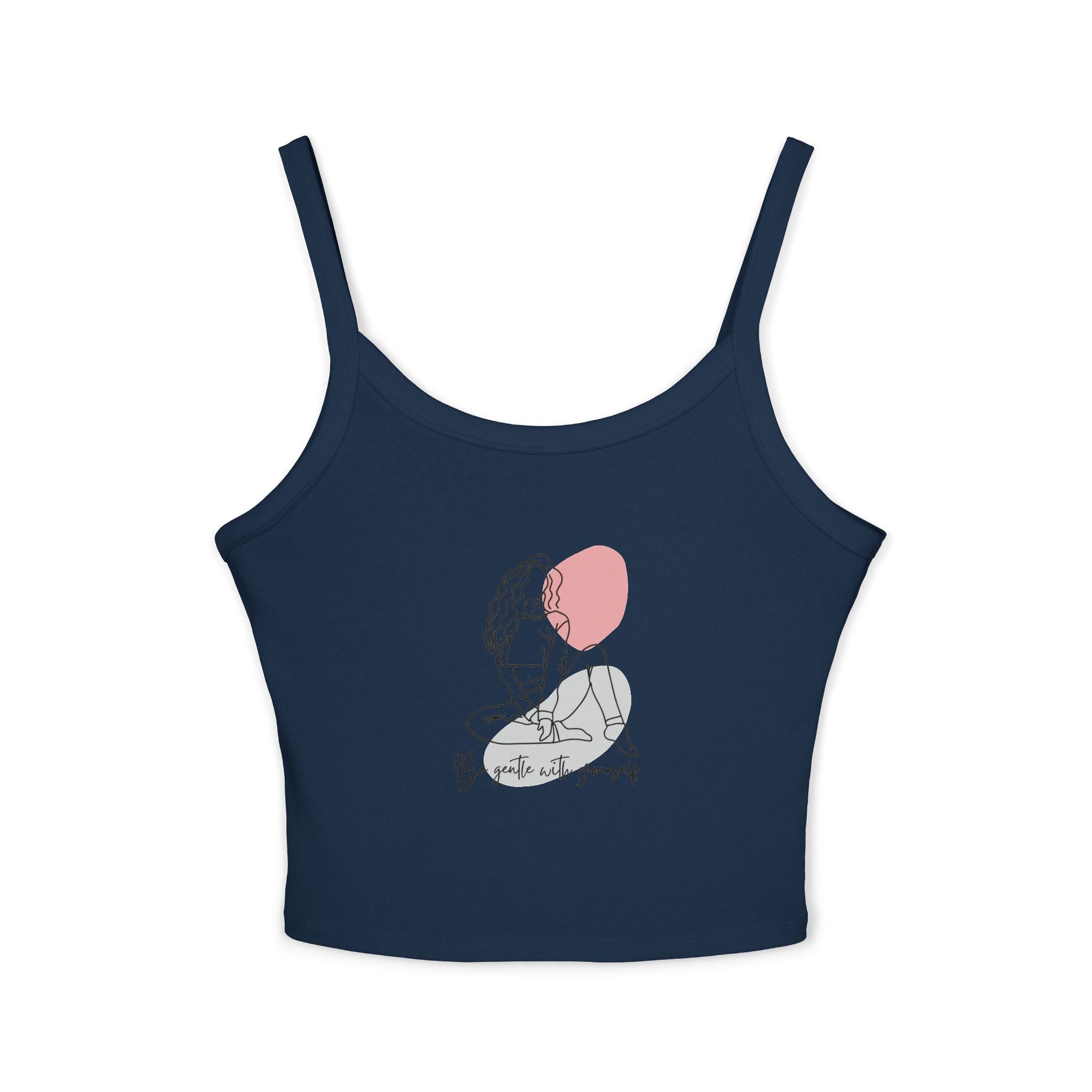 Stylish Women's Spaghetti Strap Tank Top - Body Positivity, Graphic Tank, Summer Wear, Casual Top, Everyday Apparel