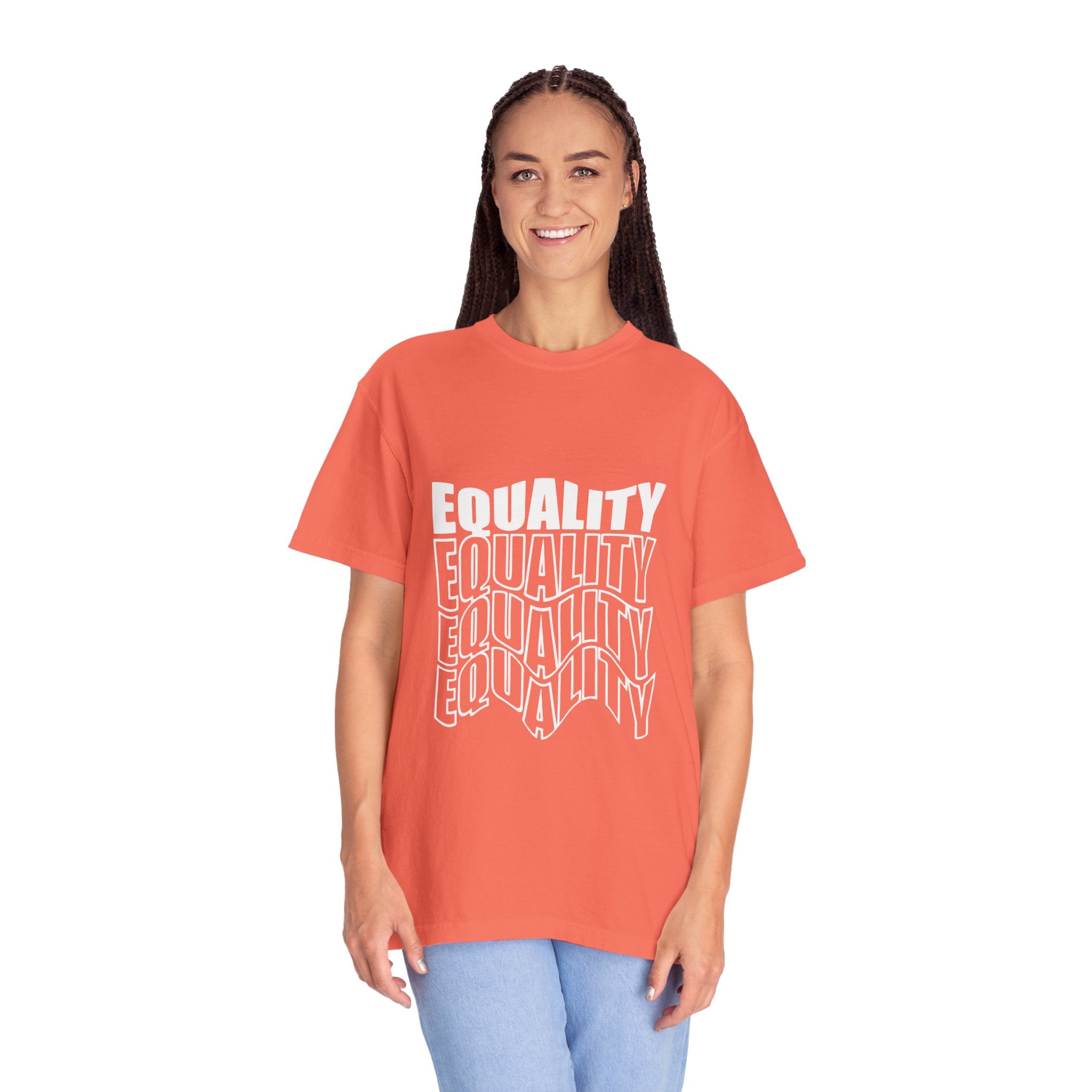 Equality Unisex Garment-Dyed T-shirt | Bold Statement Tee, LGBTQ+ Pride Apparel, Casual Wear, Gift for Activists, Equality Awareness