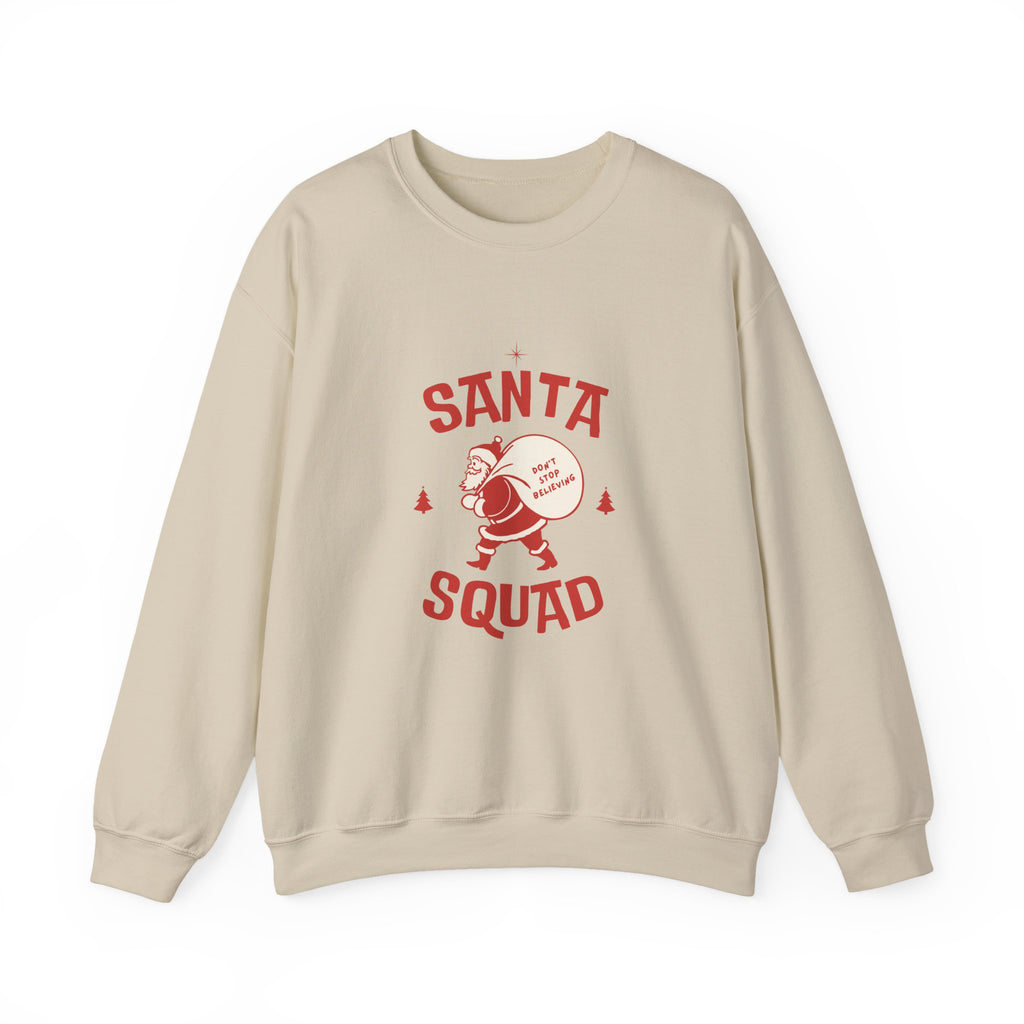 Santa Squad Crewneck Sweatshirt — Retro Santa Graphic Christmas Sweater