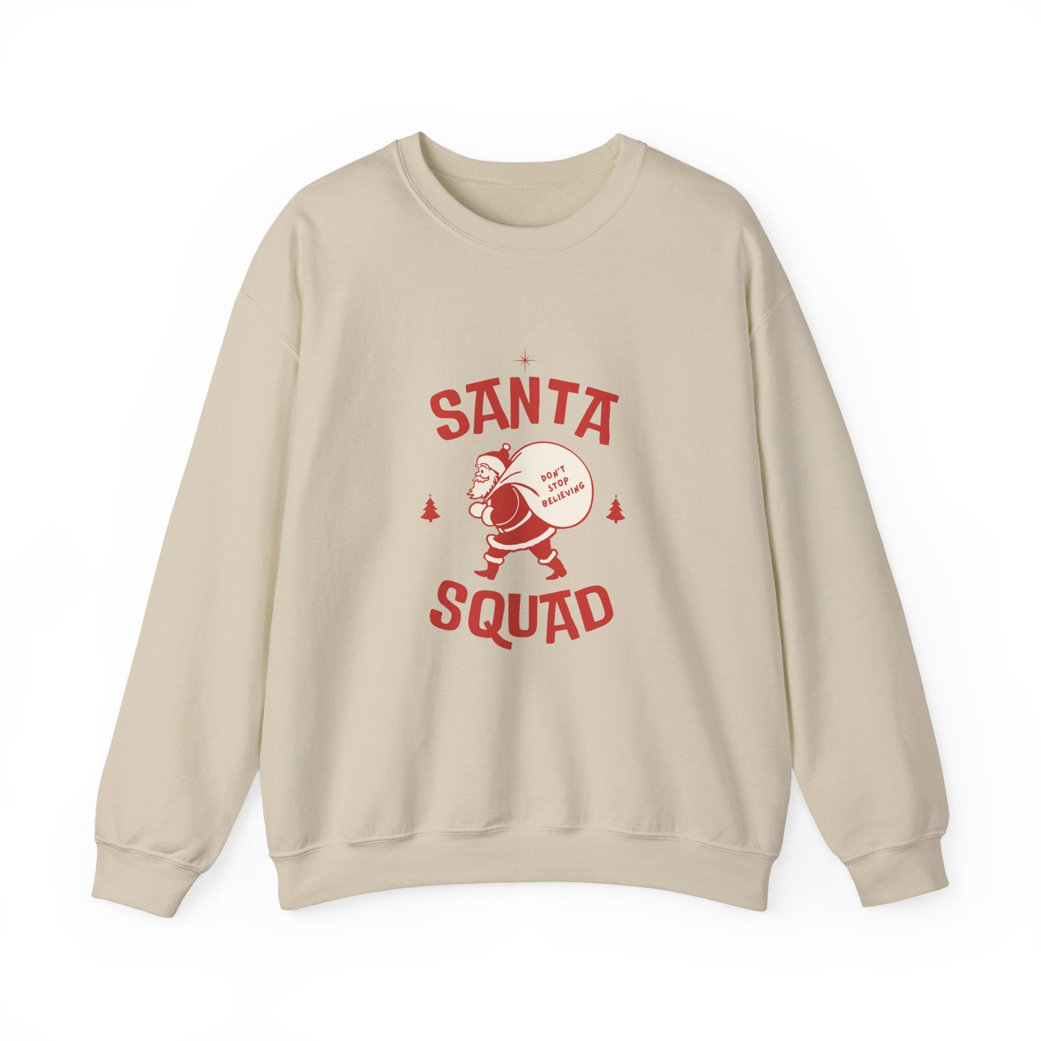 Santa Squad Crewneck Sweatshirt — Retro Santa Graphic Christmas Sweater
