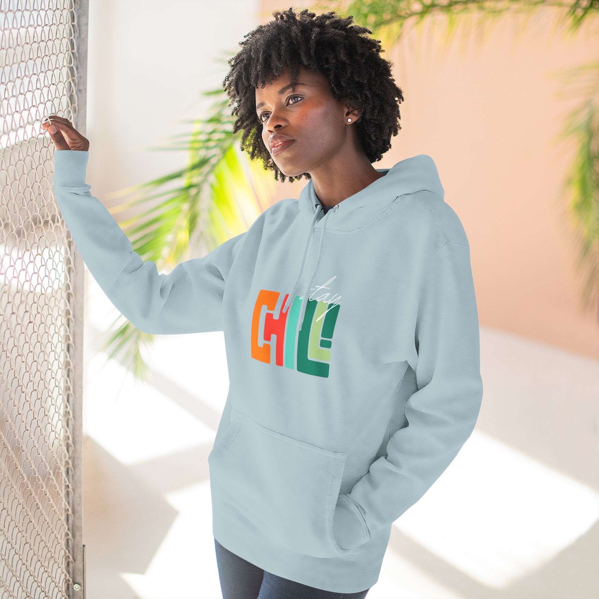 Chill Vibes Three-Panel Fleece Hoodie | Cozy Sweatshirt for Relaxation, Perfect for Gifts, Fashion, and Casual Wear