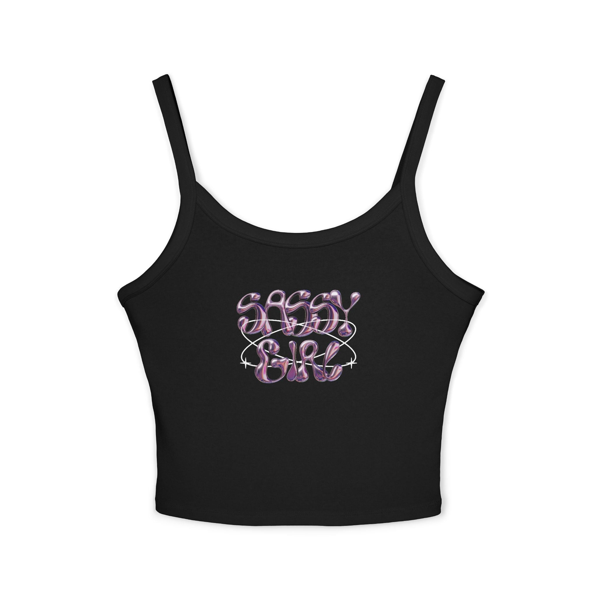 Sassy Girl Tank Top, Cute Summer Top, Gift for Her, Casual Wear Shirt, Trendy Spaghetti Strap Top, Summer Fashion Essential