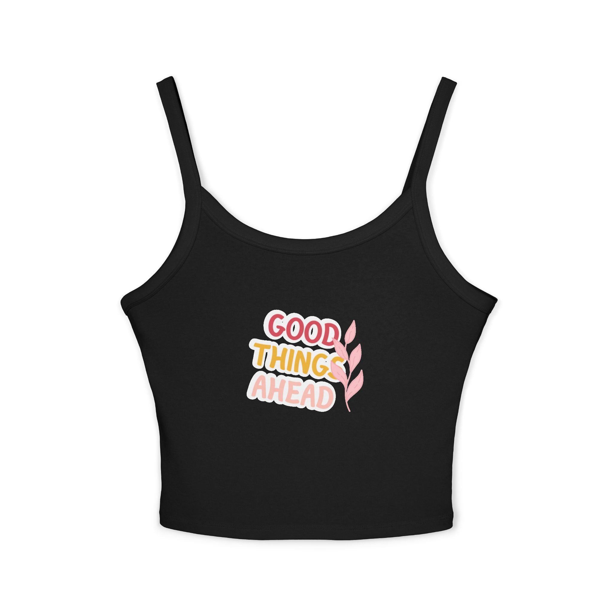 Optimistic Women's Spaghetti Strap Tank Top, Casual Summer Top, Inspirational Sleeveless Shirt, Gift for Her, Trendy Layering Piece
