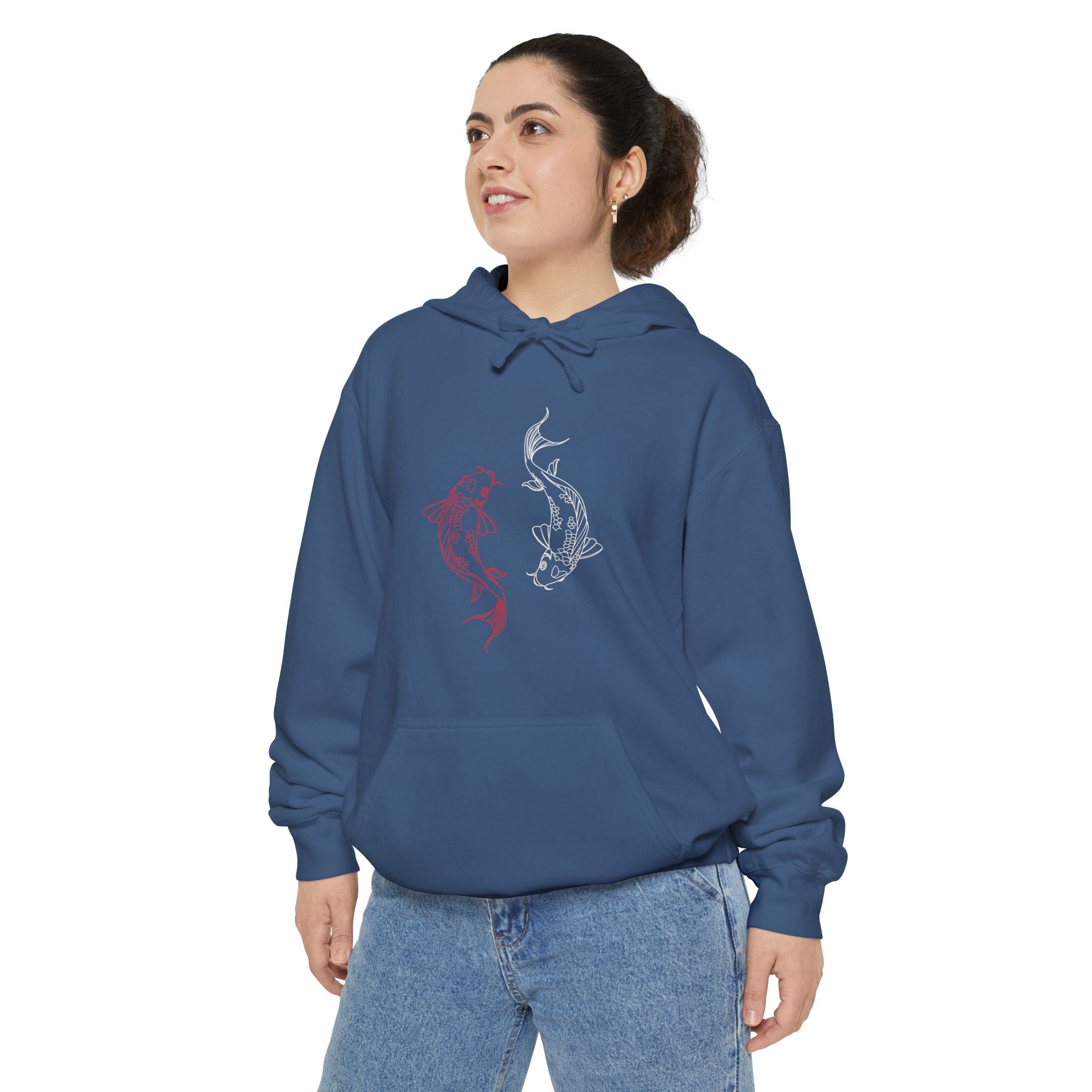 Charming Mermaid Garment-Dyed Hoodie - Cozy Unisex Fashion for Beach Lovers, Casual Wear, Gift Ideas for Ocean Lovers, Summer Chill