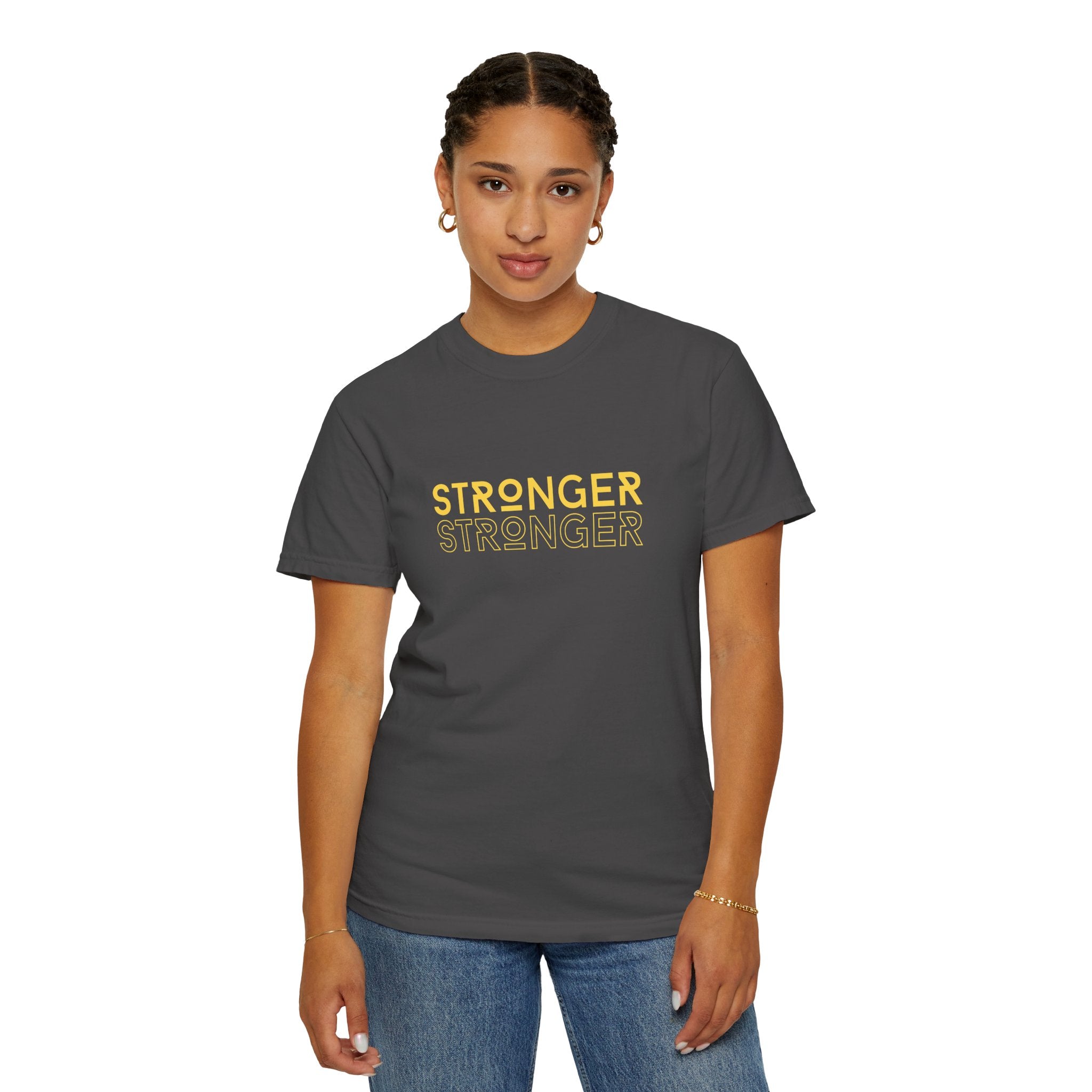 Stronger Unisex Garment-Dyed T-Shirt | Casual Tee, Motivational Shirt, Gift for Fitness Lovers, Summer Style, Everyday Wear