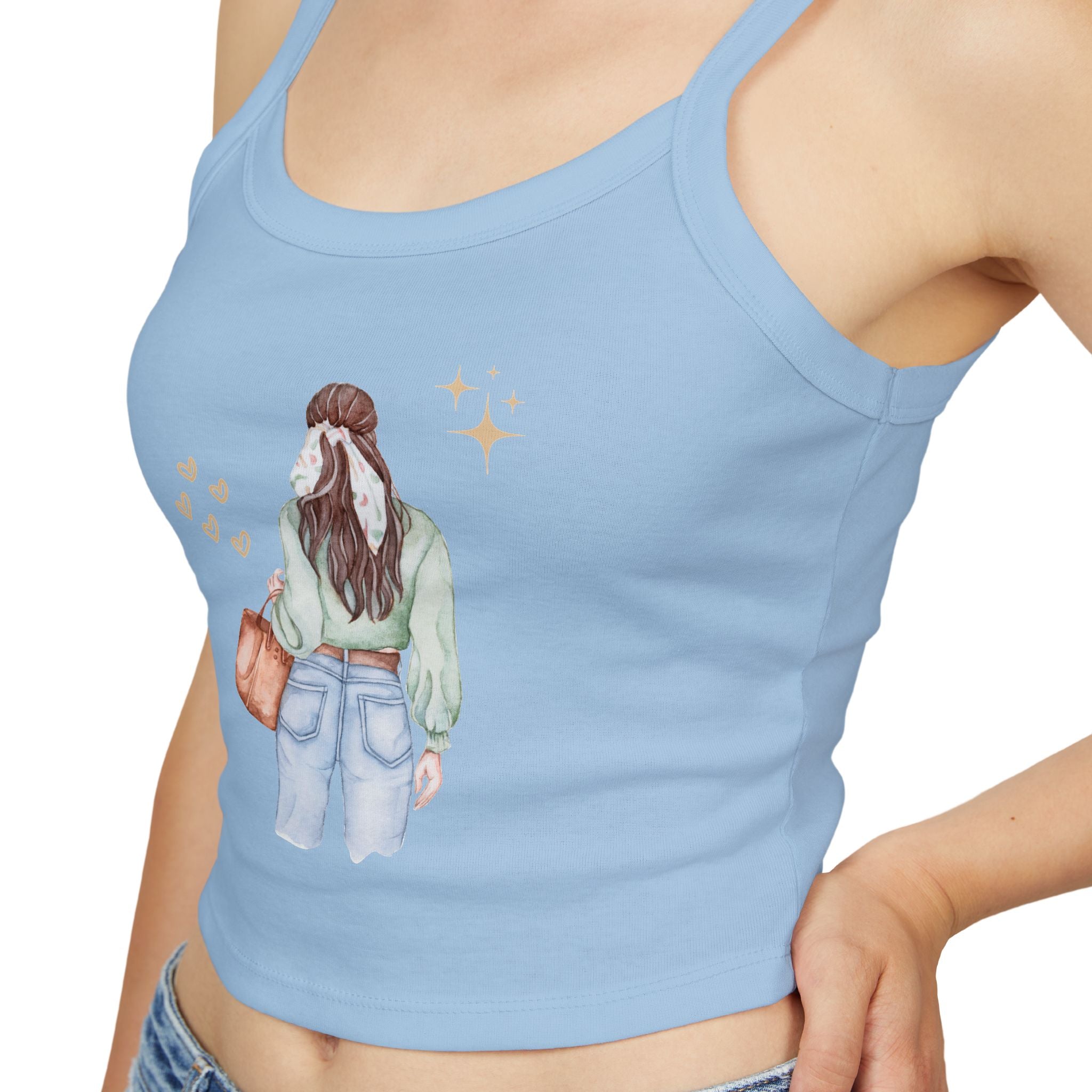 Trendy Women's Spaghetti Strap Tank Top with Cute Back Design, Casual Summer Top, Perfect for Beach Days, Festivals, and Everyday [...]