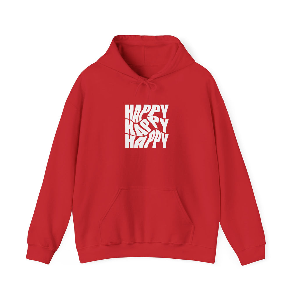 Happy Vibe Unisex Hoodie, Cozy Sweatshirt, Gift for Friends, Casual Wear, Birthday Gift, Everyday Comfort