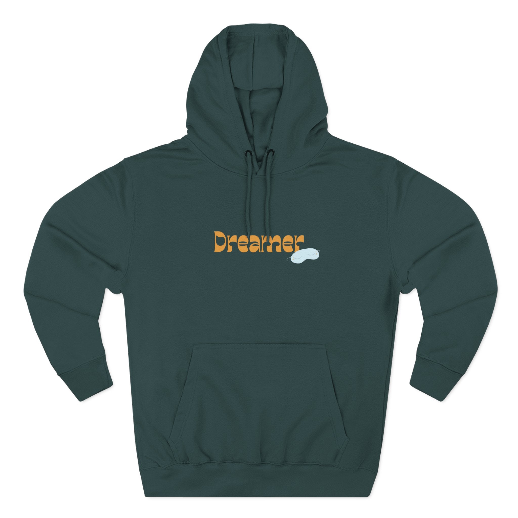 Dreamer Three-Panel Fleece Hoodie | Cozy Sweatshirt, Gift for Dreamers, Casual Wear, Inspirational Apparel, Everyday Comfort