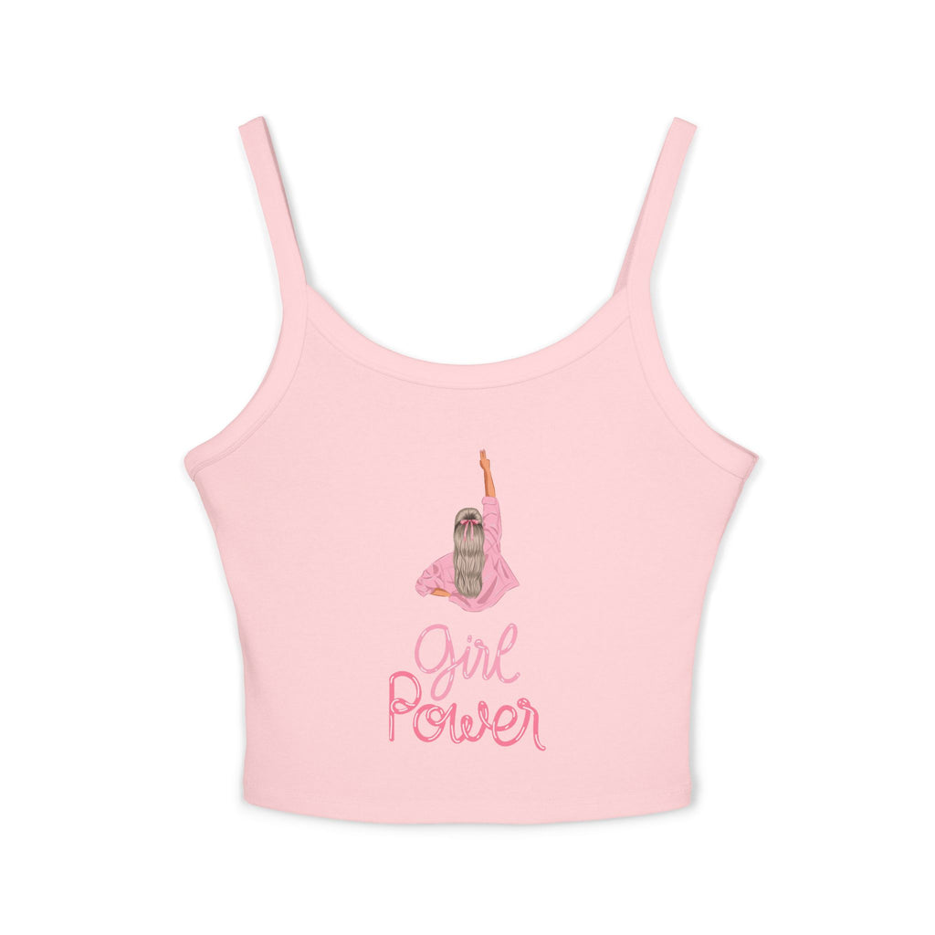 Empowering Women's Spaghetti Strap Tank Top - Girl Power Graphic, Summer Wear, Casual Style, Gift for Her, Feminism Fashion