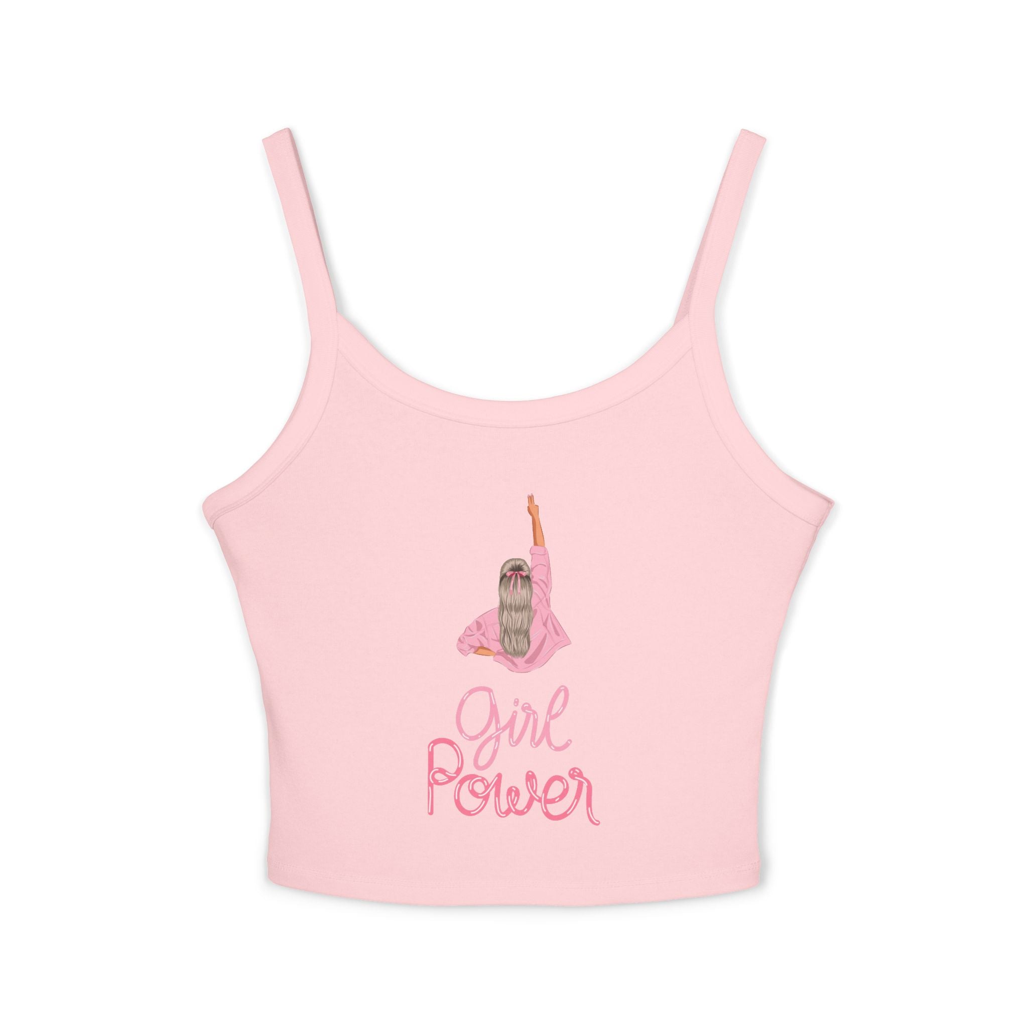 Empowering Women's Spaghetti Strap Tank Top - Girl Power Graphic, Summer Wear, Casual Style, Gift for Her, Feminism Fashion