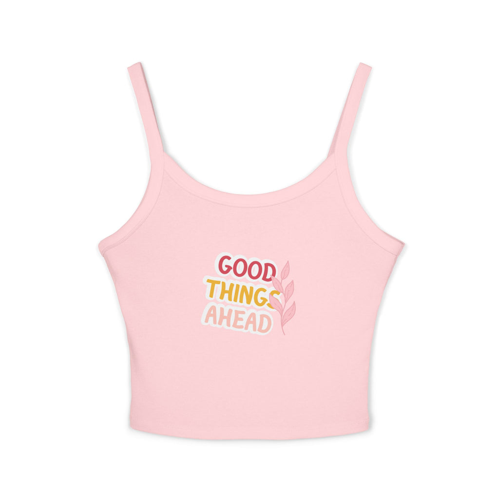 Optimistic Women's Spaghetti Strap Tank Top, Casual Summer Top, Inspirational Sleeveless Shirt, Gift for Her, Trendy Layering Piece