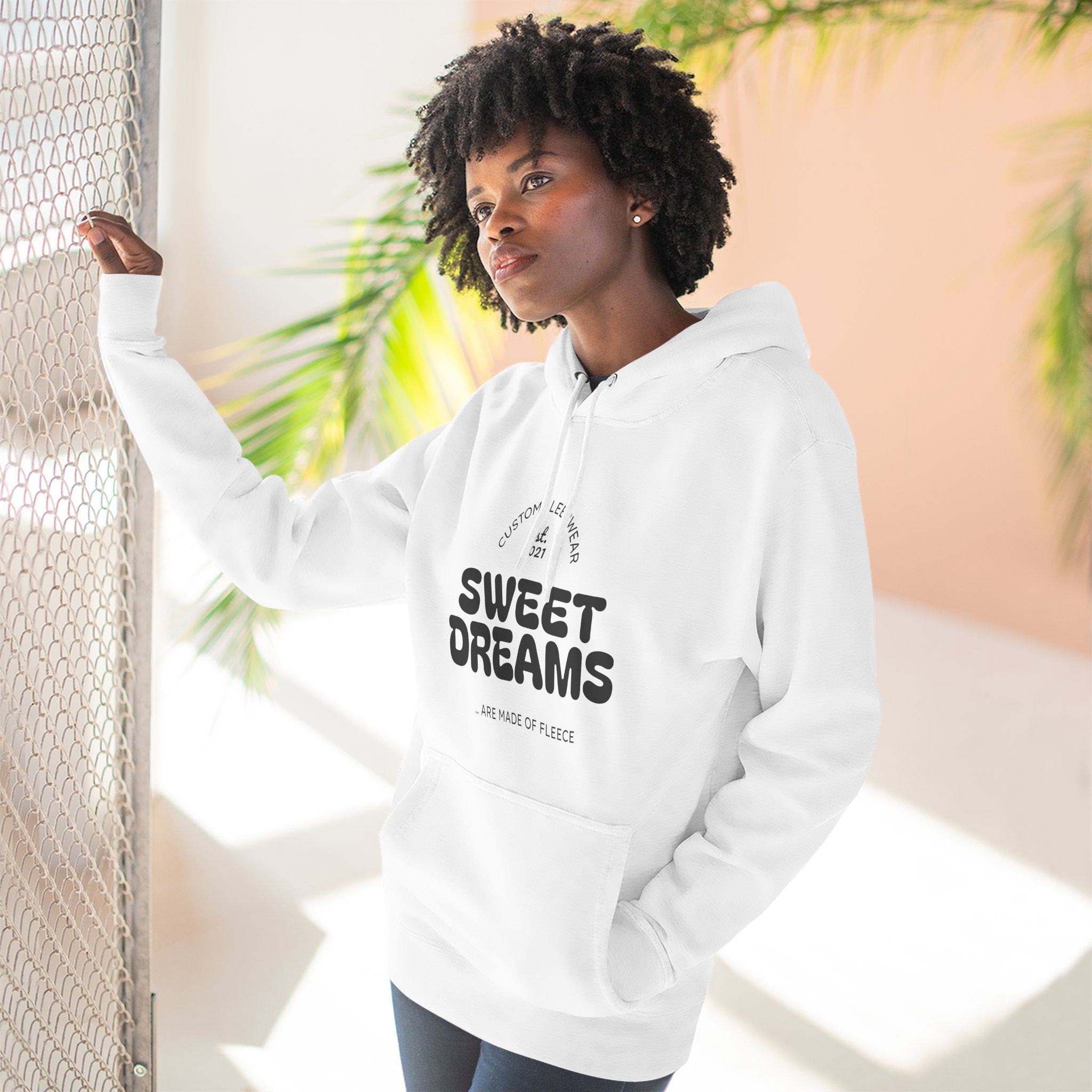 Cozy Sweet Dreams Hoodie, Fleece Pullover for Relaxation, Gift for Dreamers, Perfect for Sleepovers, Casual Wear