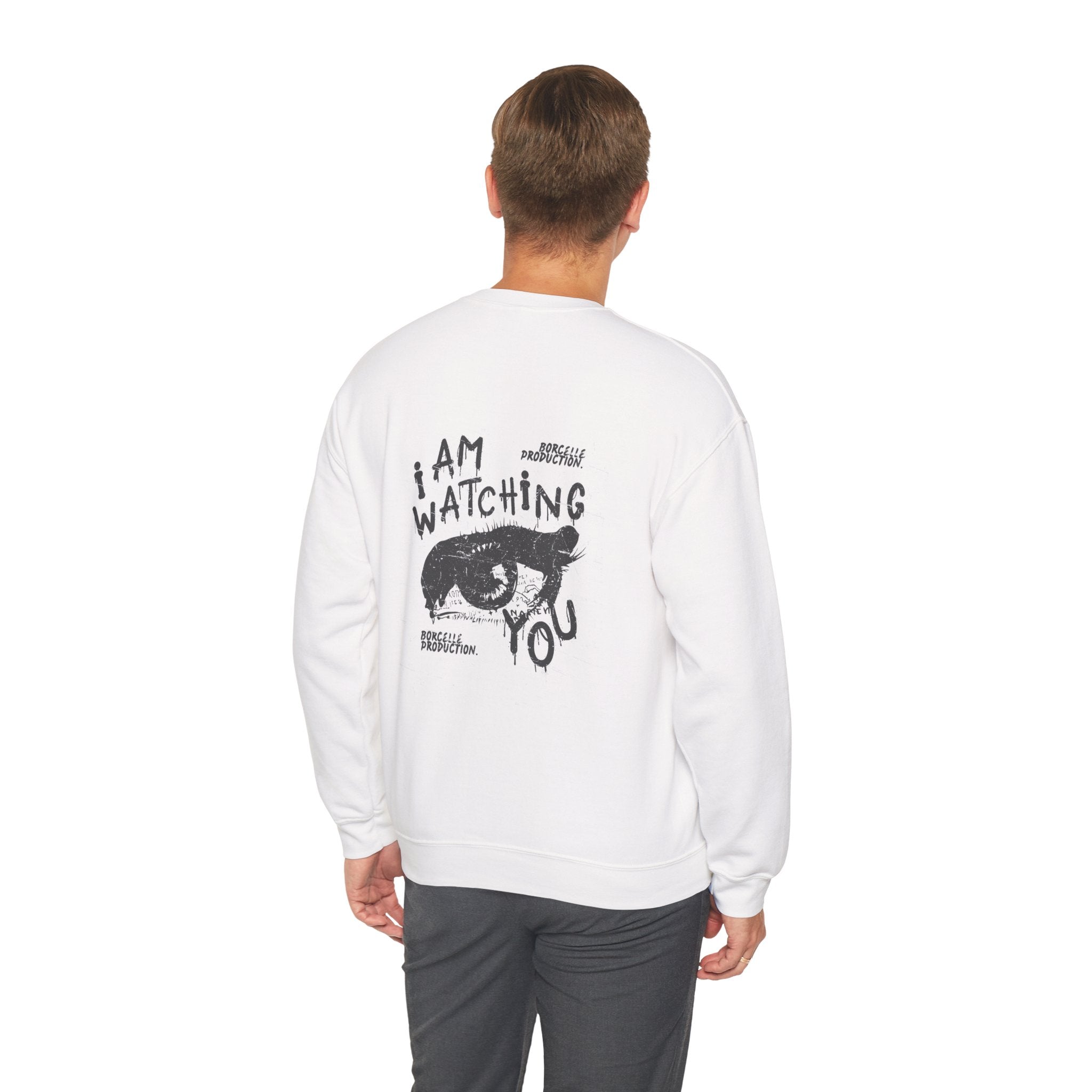 I Am Watching You Sweatshirt, Cozy Unisex Crewneck, Casual Gift, Eye-Catching Design, Trendy Fashion Statement