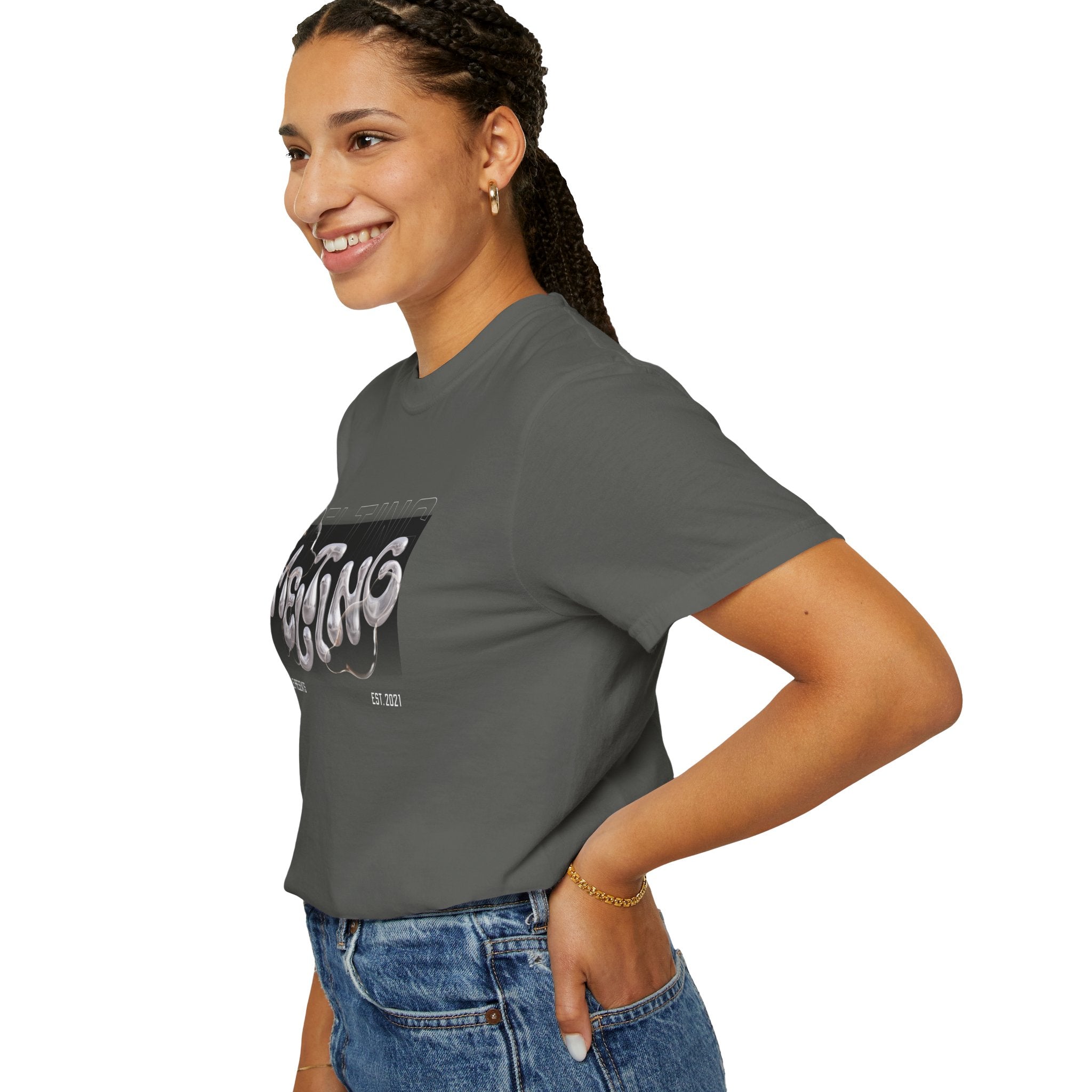 Melting Vibes Unisex Garment-Dyed T-shirt | Cool Graphic Tee for Art Lovers, Trendy Casual Wear, Unique Gift, Summer Style
