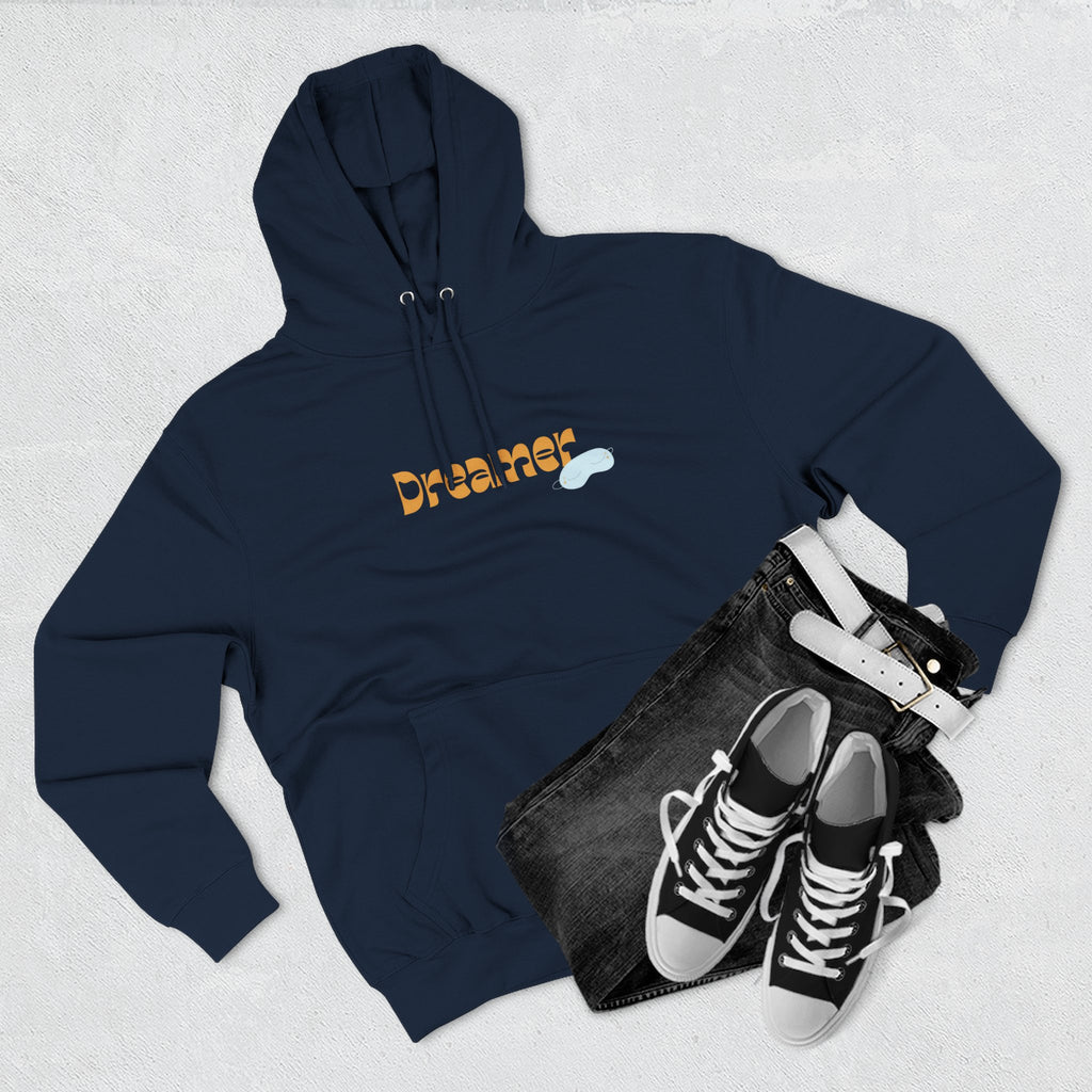 Dreamer Three-Panel Fleece Hoodie | Cozy Sweatshirt, Gift for Dreamers, Casual Wear, Inspirational Apparel, Everyday Comfort