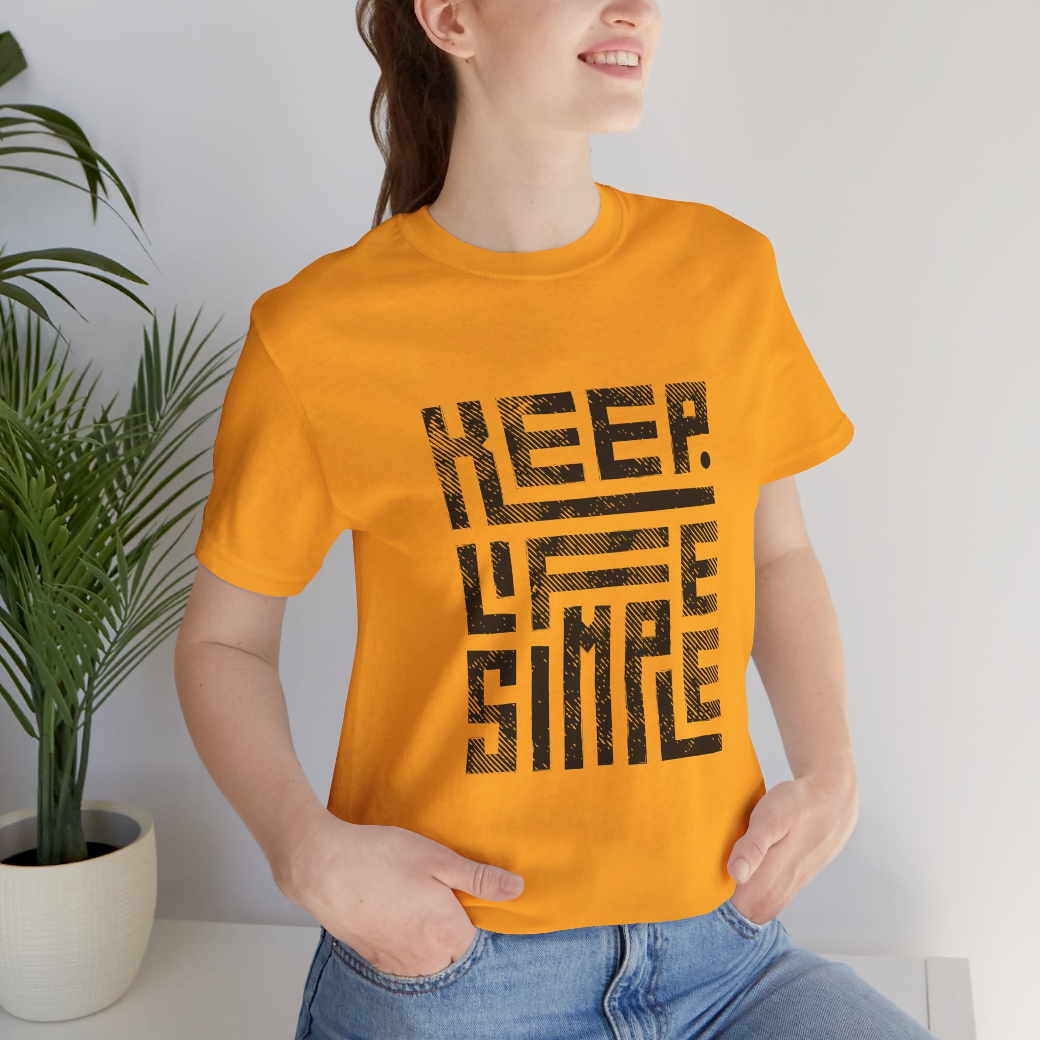 Keep Life Simple Tee | Unisex Jersey Shirt for Minimalists, Casual Wear, Everyday Fashion, Relaxed Style, Gift Idea
