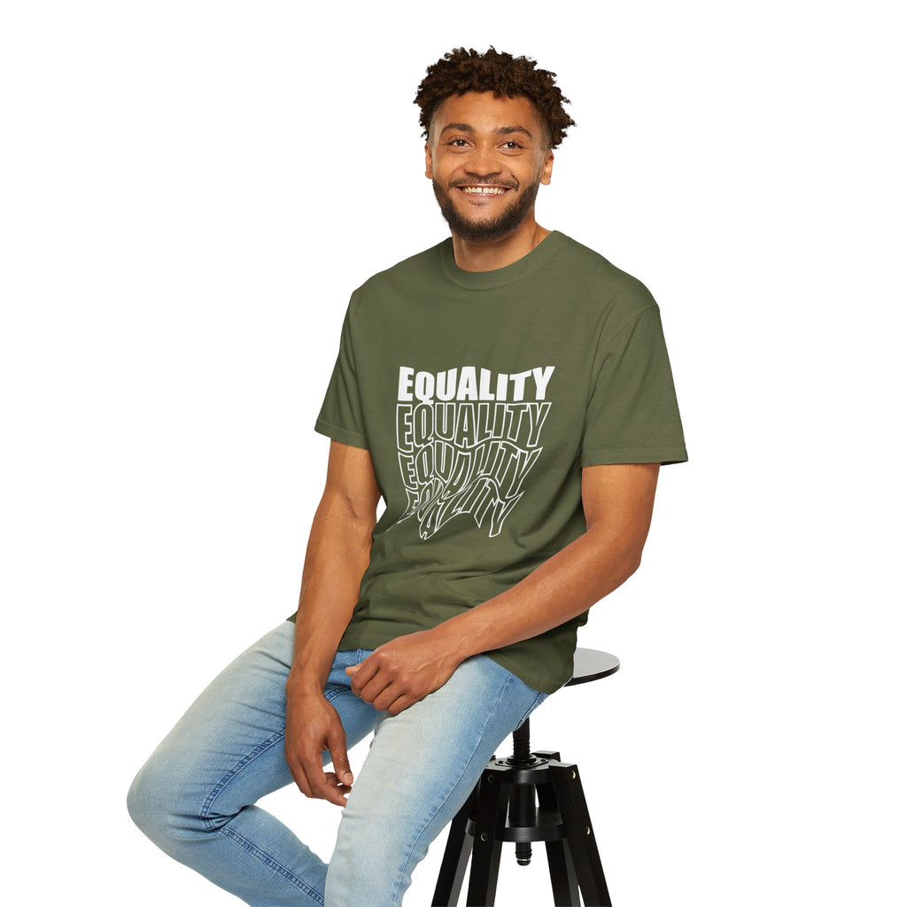 Equality Unisex Garment-Dyed T-shirt | Bold Statement Tee, LGBTQ+ Pride Apparel, Casual Wear, Gift for Activists, Equality Awareness