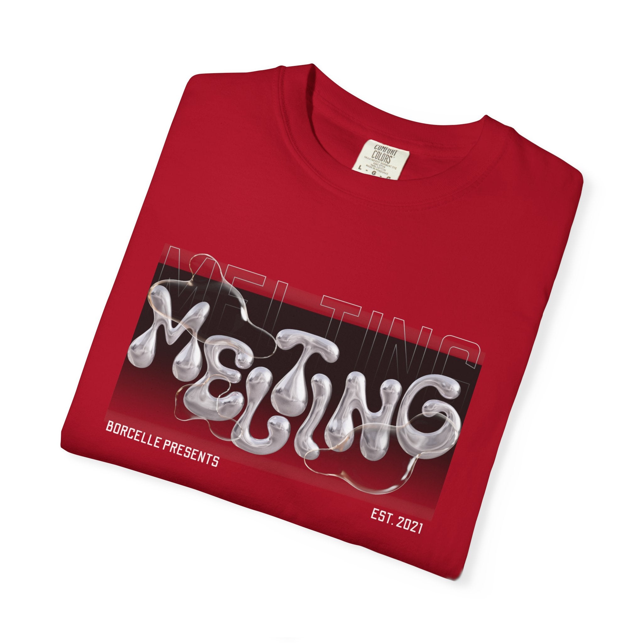 Melting Vibes Unisex Garment-Dyed T-shirt | Cool Graphic Tee for Art Lovers, Trendy Casual Wear, Unique Gift, Summer Style